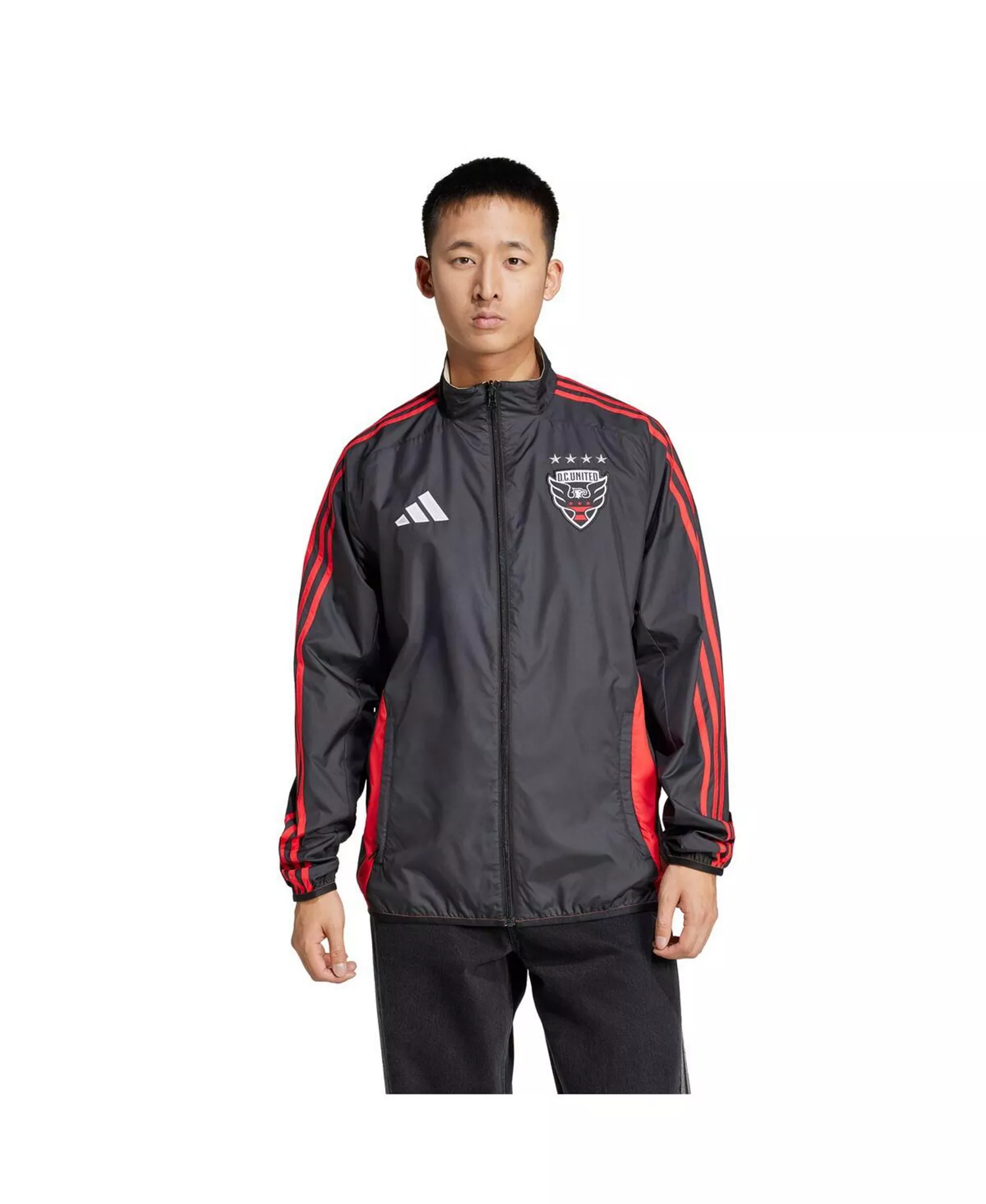 Men's Black/White D.C. United 2025 Anthem Reversible Full-Zip Jacket - Black, White - 2XL