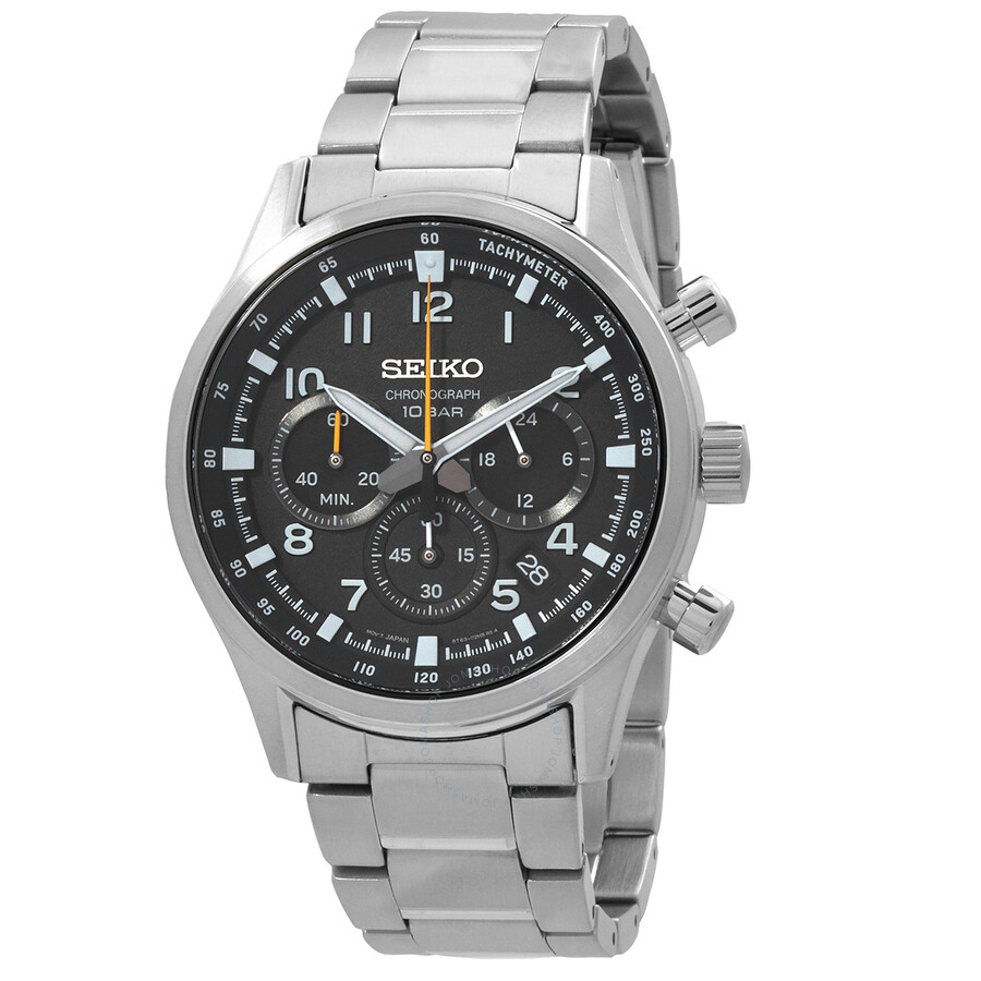 Seiko Sport Chronograph Quartz Black Dial Men's Watch