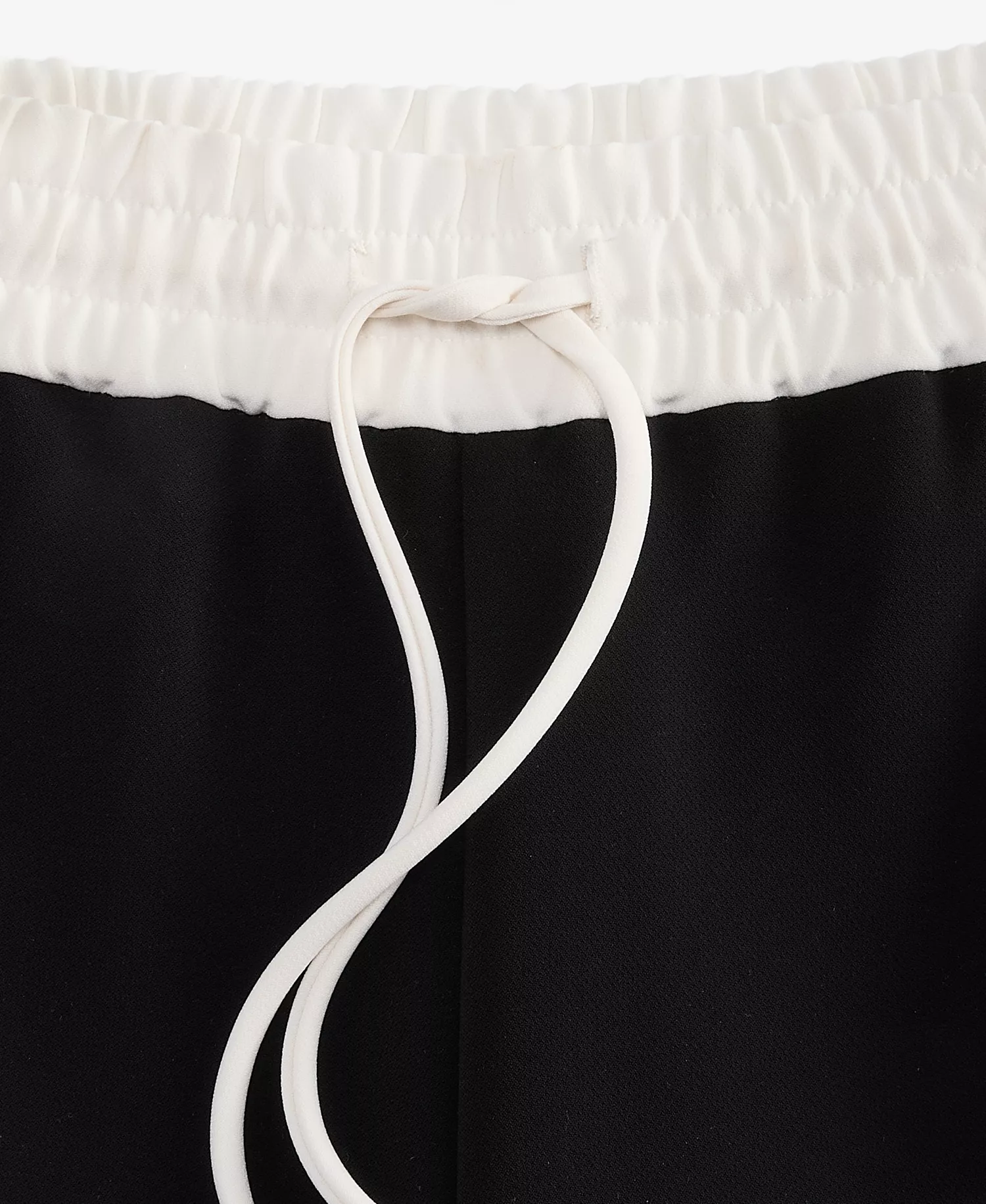 Women's Wide-Leg Side-Stripe Drawstring  Pants, Macy's Exclusive - Deep Black - L