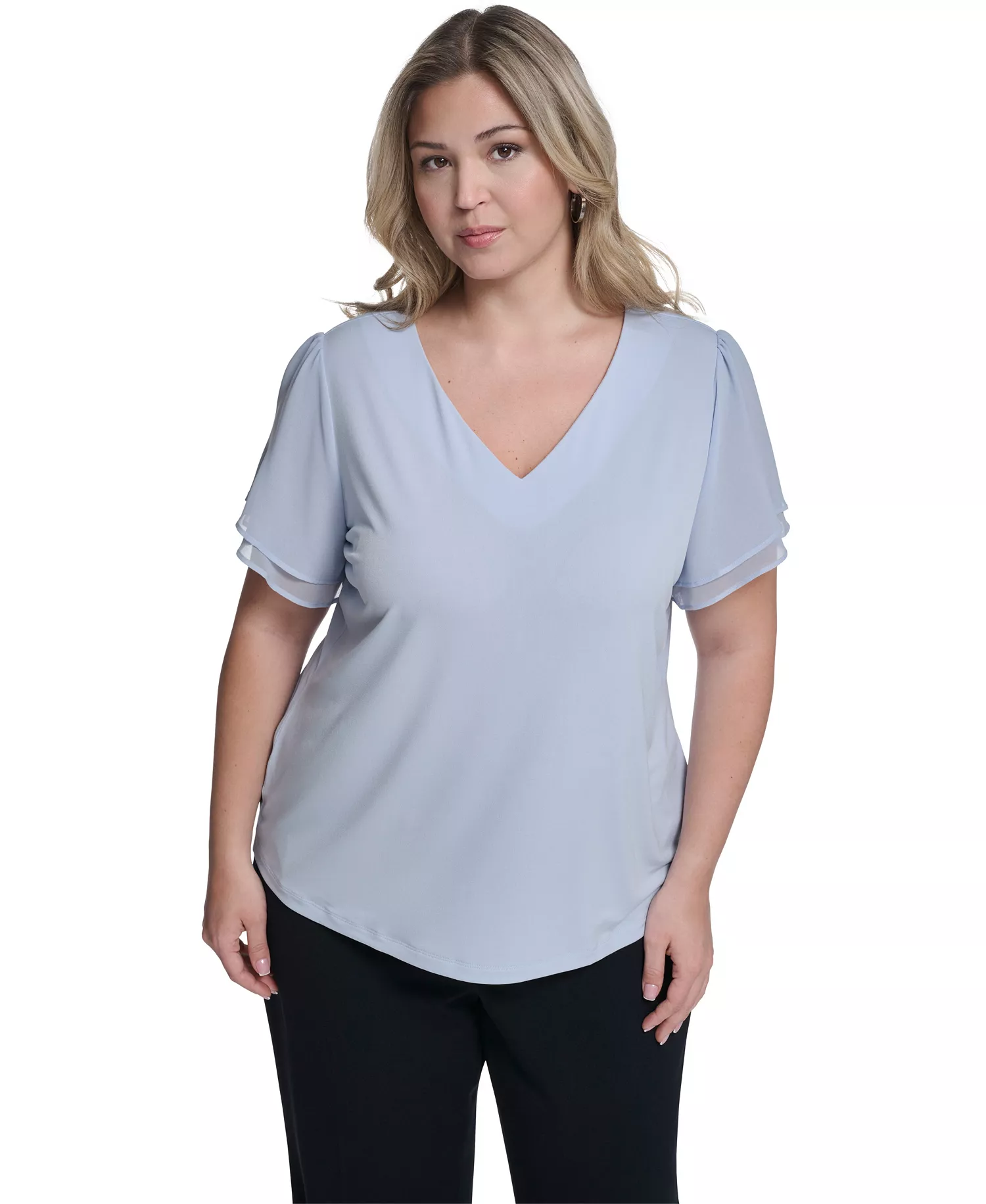 Plus Size V-Neck Pull-On Top - Zen - 1X
