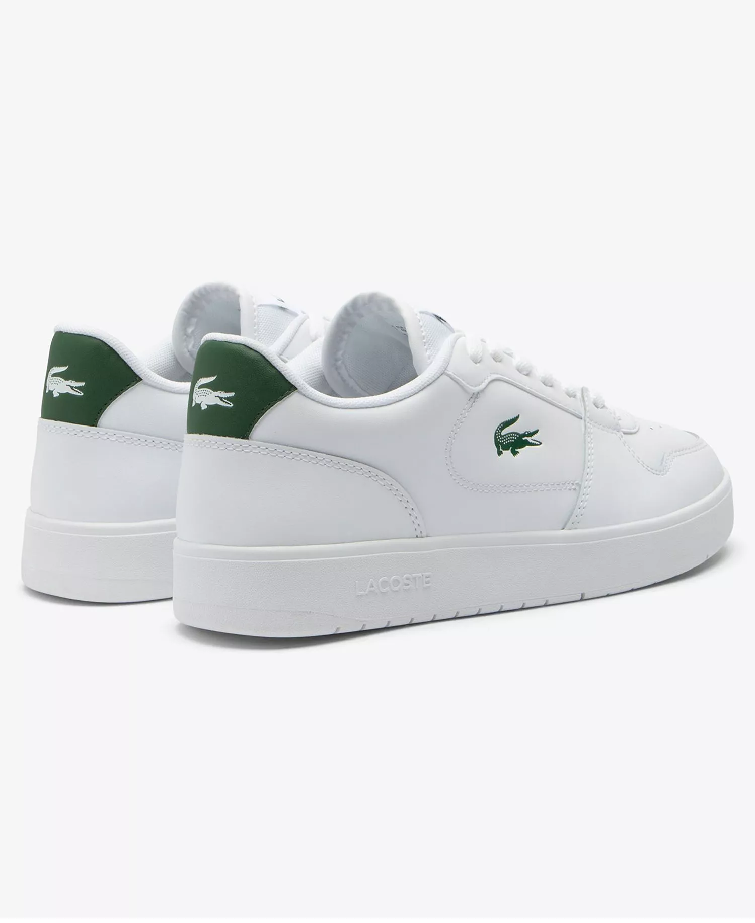 Men's Court Ace Round Toe Sneakers - White/Dark Green - 10
