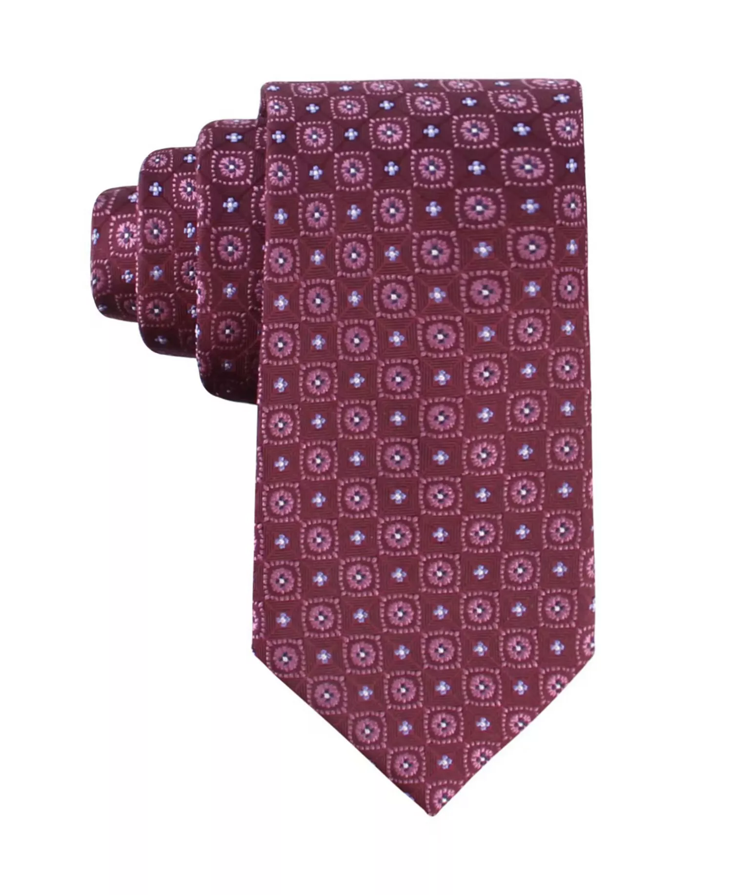 Men's Grace Medallion Tie - Dark red - ONE SIZE