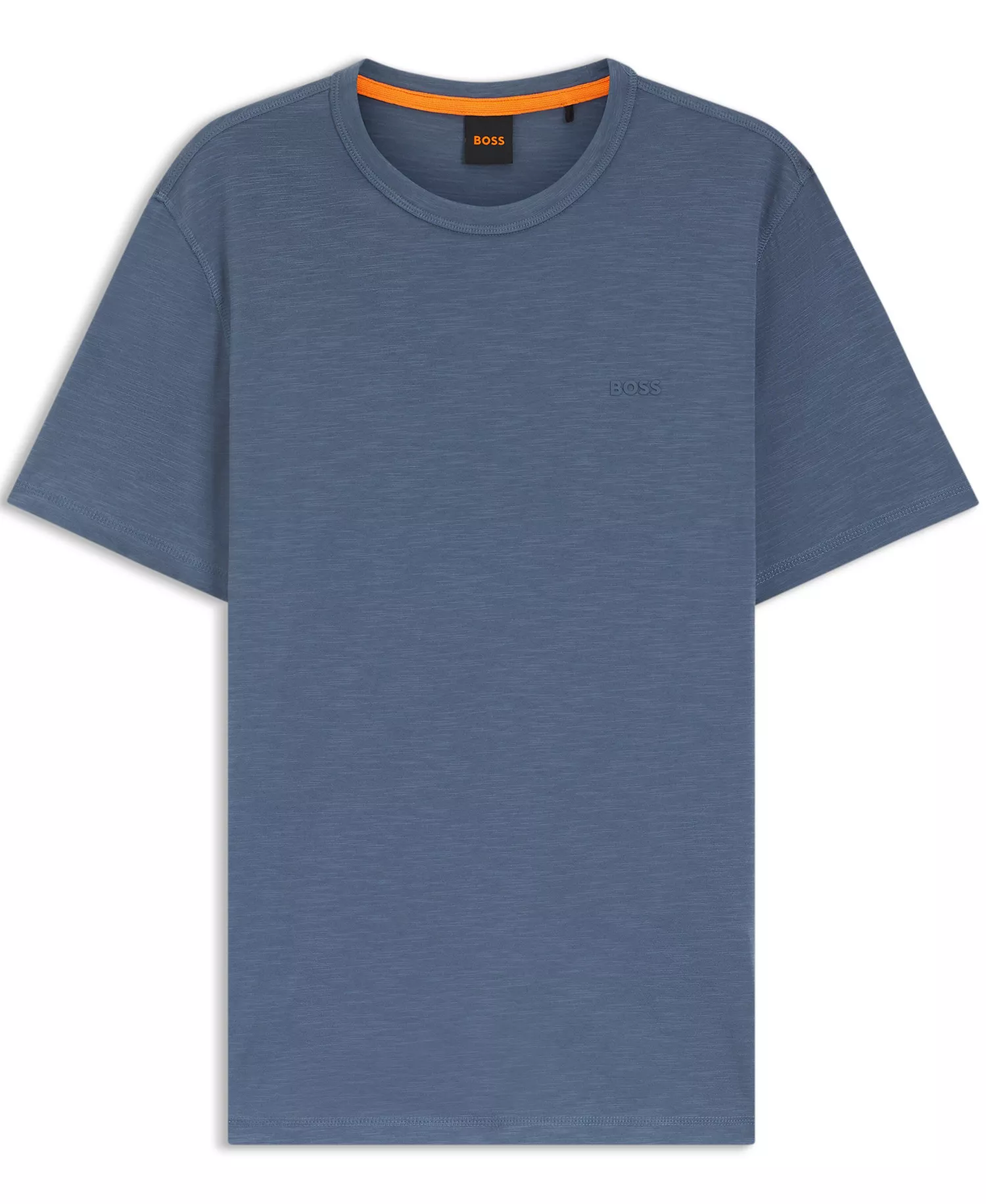 Men's Slub-Cotton Logo Detail T-Shirt - Open Blue - 2XL