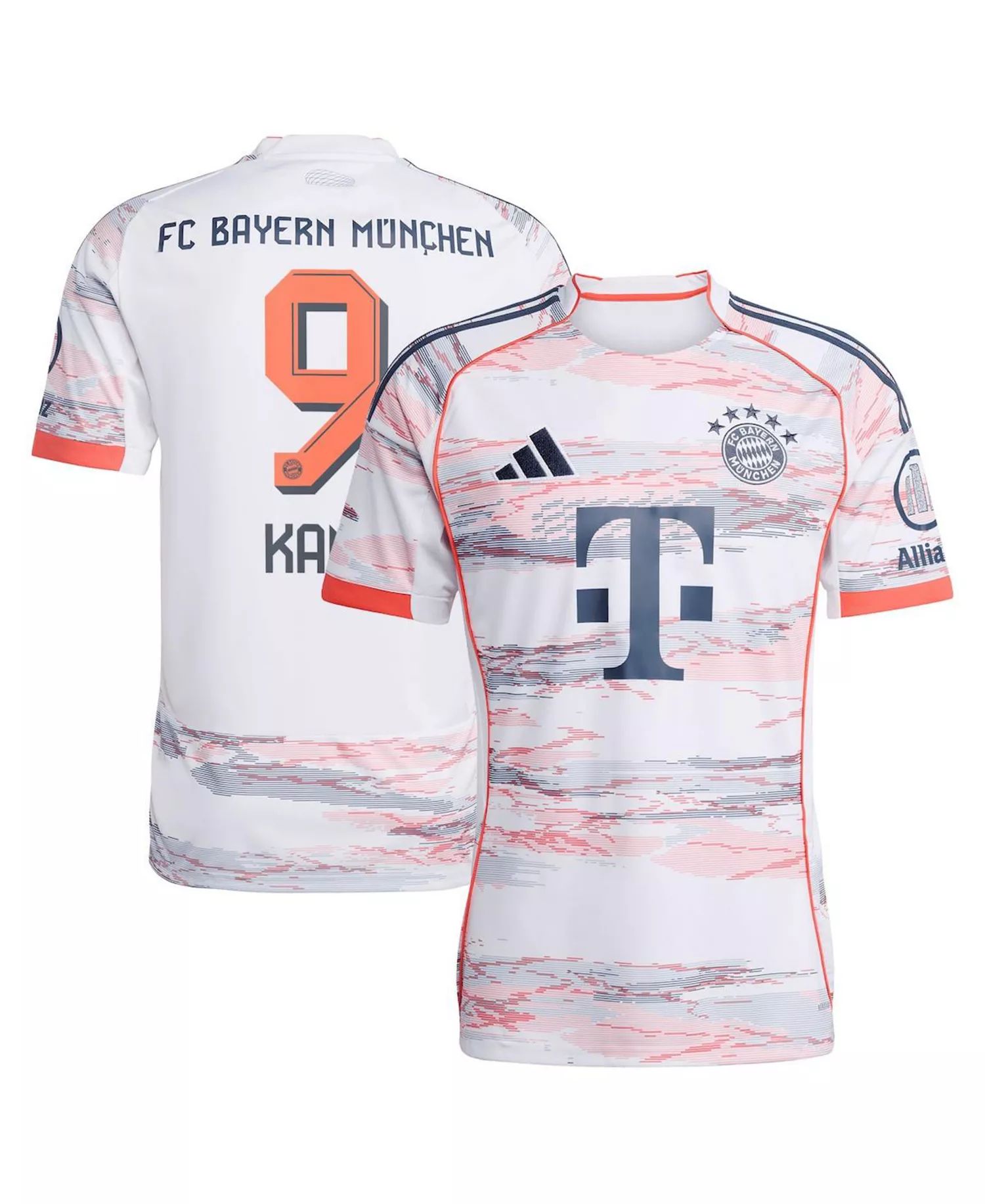 Men's Harry Kane White Bayern Munich 2025/26 Away Replica Player Jersey - White - 2XL