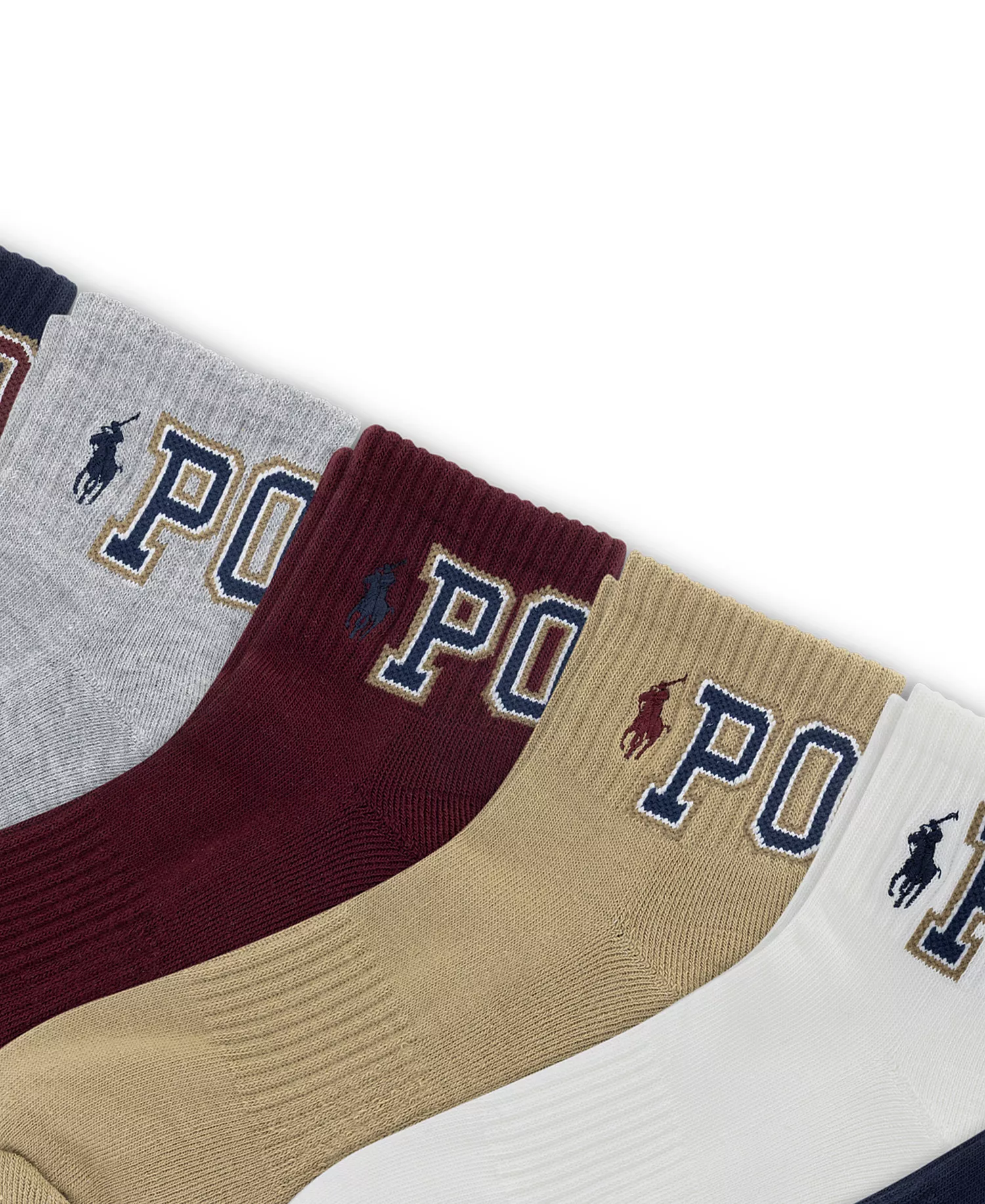 Men's Varsity Logo 6-Pack Socks - Asst - 7-12