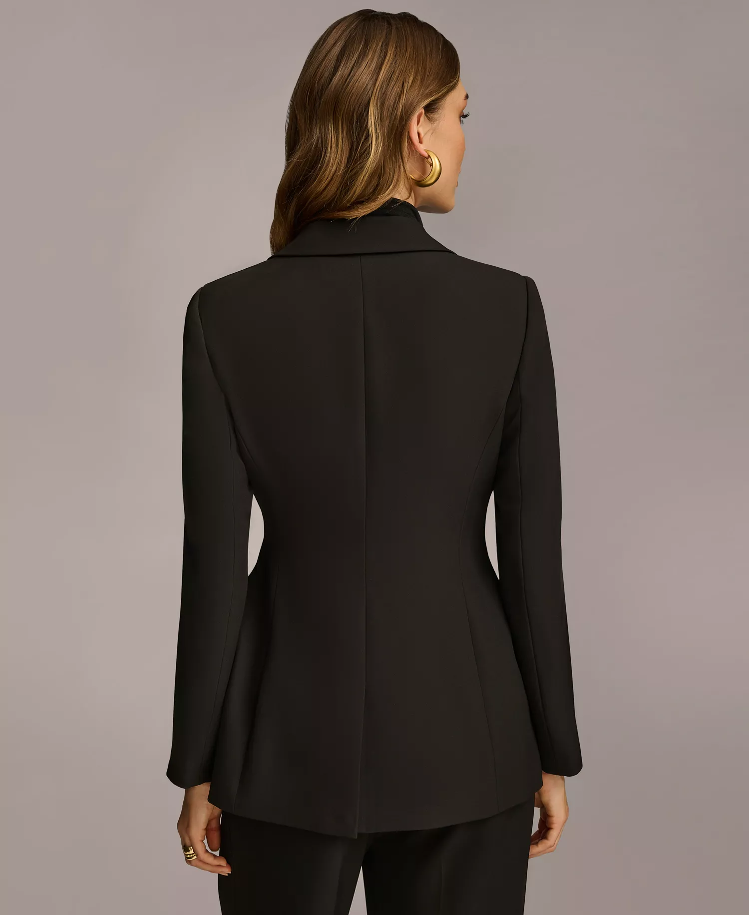 Women's Belted Blazer, Regular & Petite Sizes - Black - 0