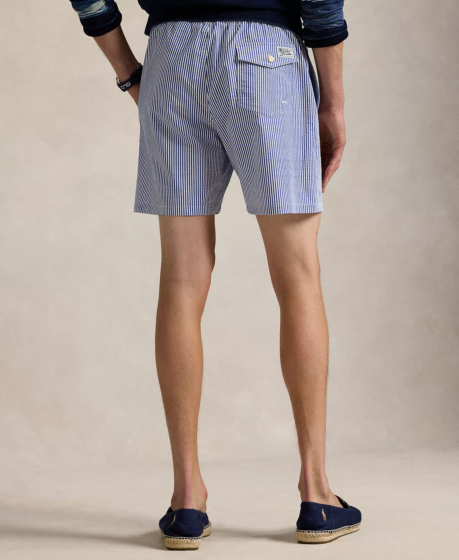 Men's 5-3/4" Traveler Classic Striped Swim Trunk - Blue - 2XL