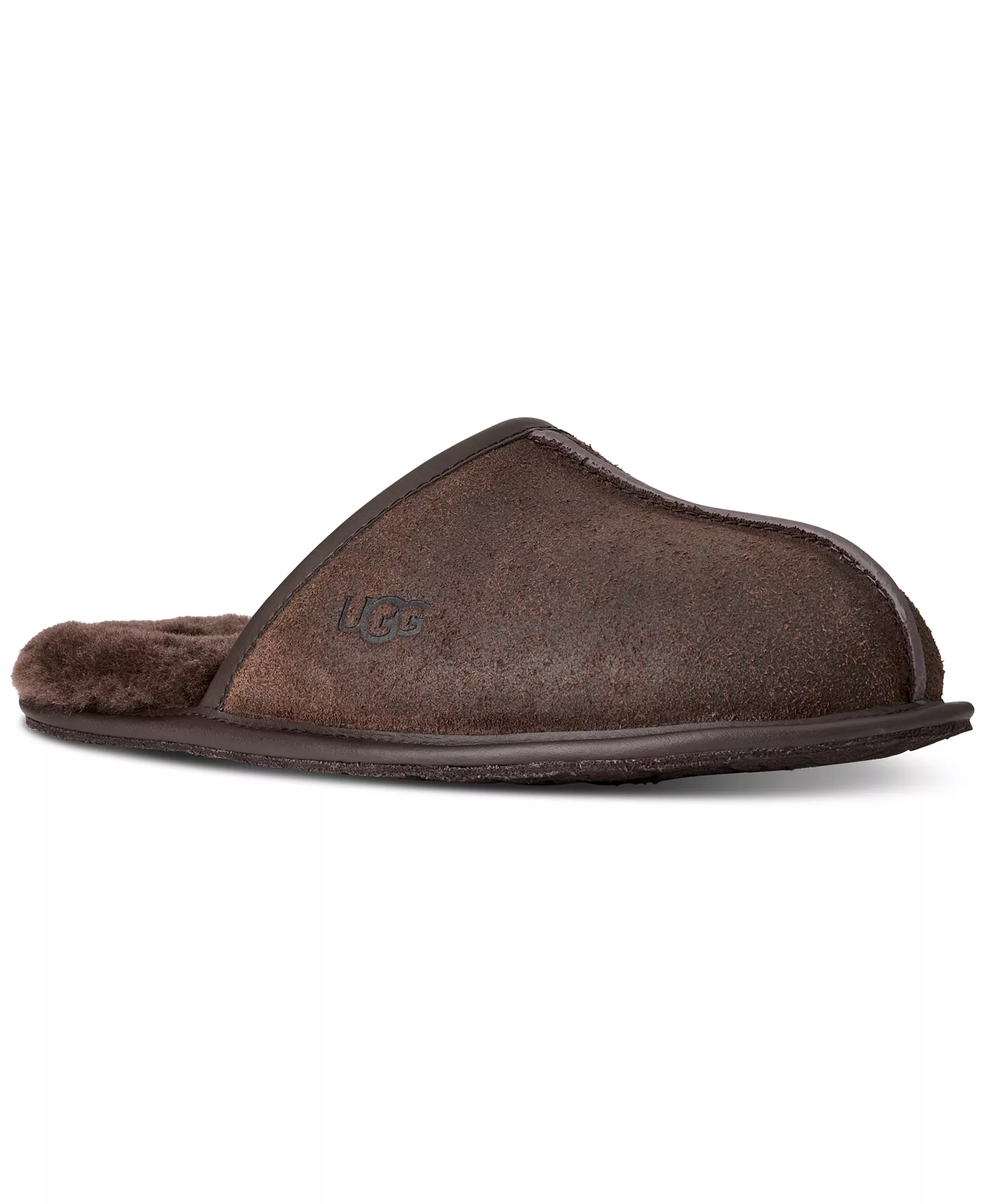 Men's Scuff Leather Distressed House Slipper - Dusted Cocoa - 7M