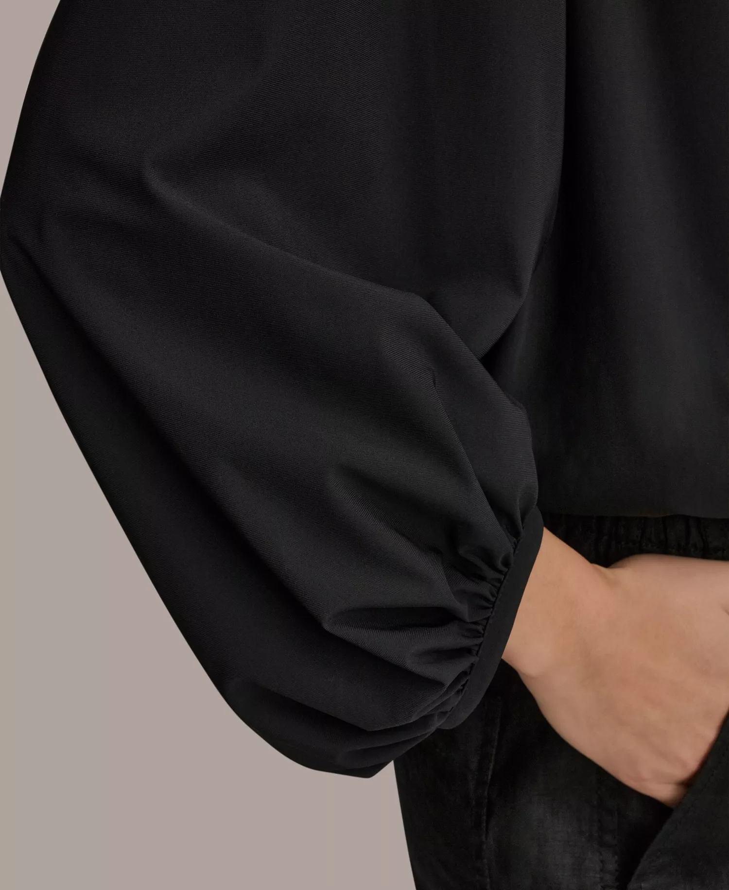 Women's Boat Neck Blouse - Black - L