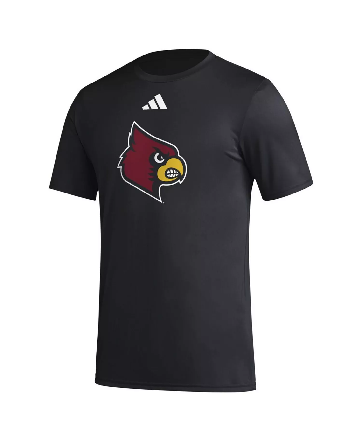 Men's Black Louisville Cardinals Primary Locker Logo Pre-Game AEROREADY T-Shirt - Black - L