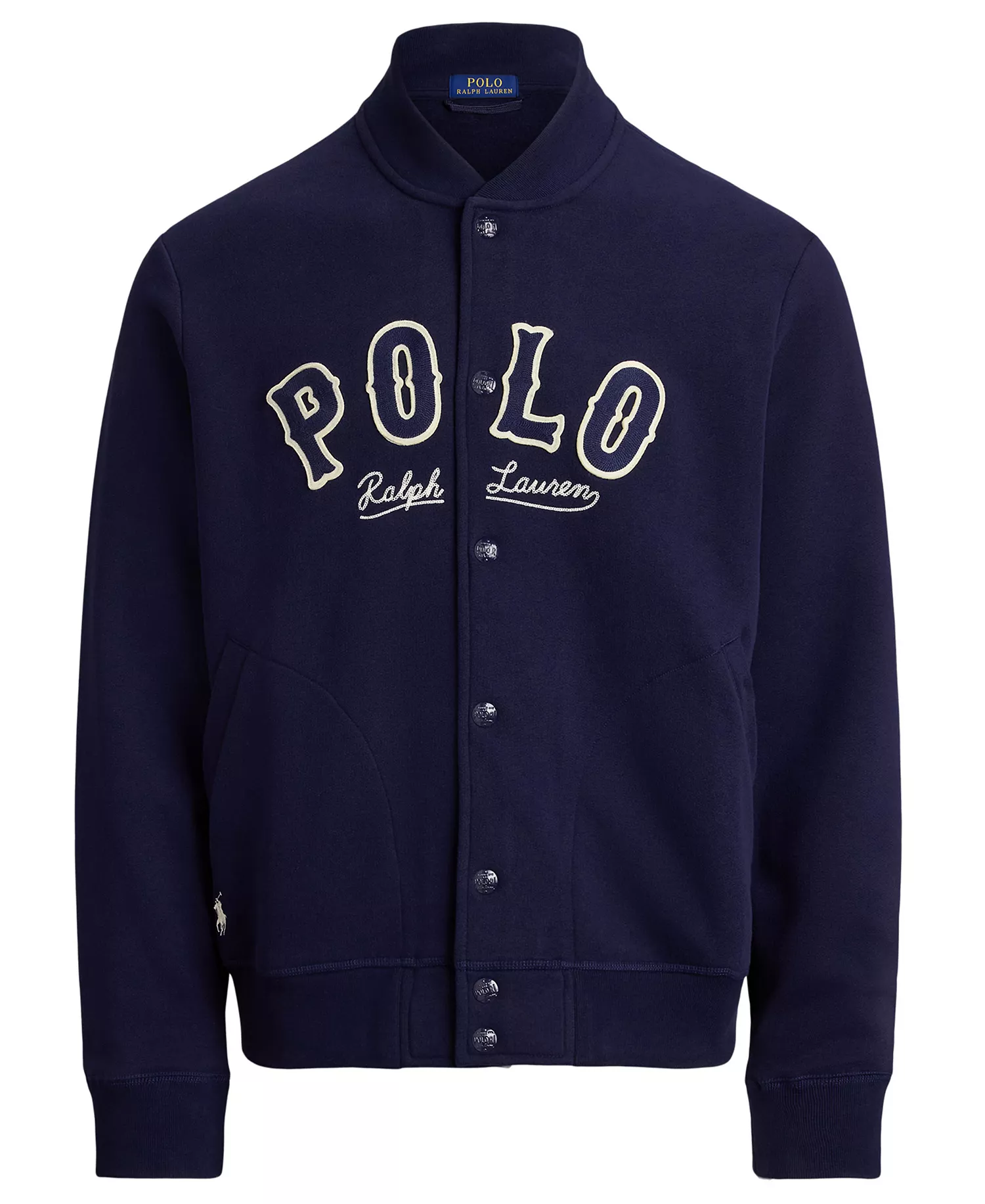 Men's Western Logo Baseball Jacket - Cruise Navy - L