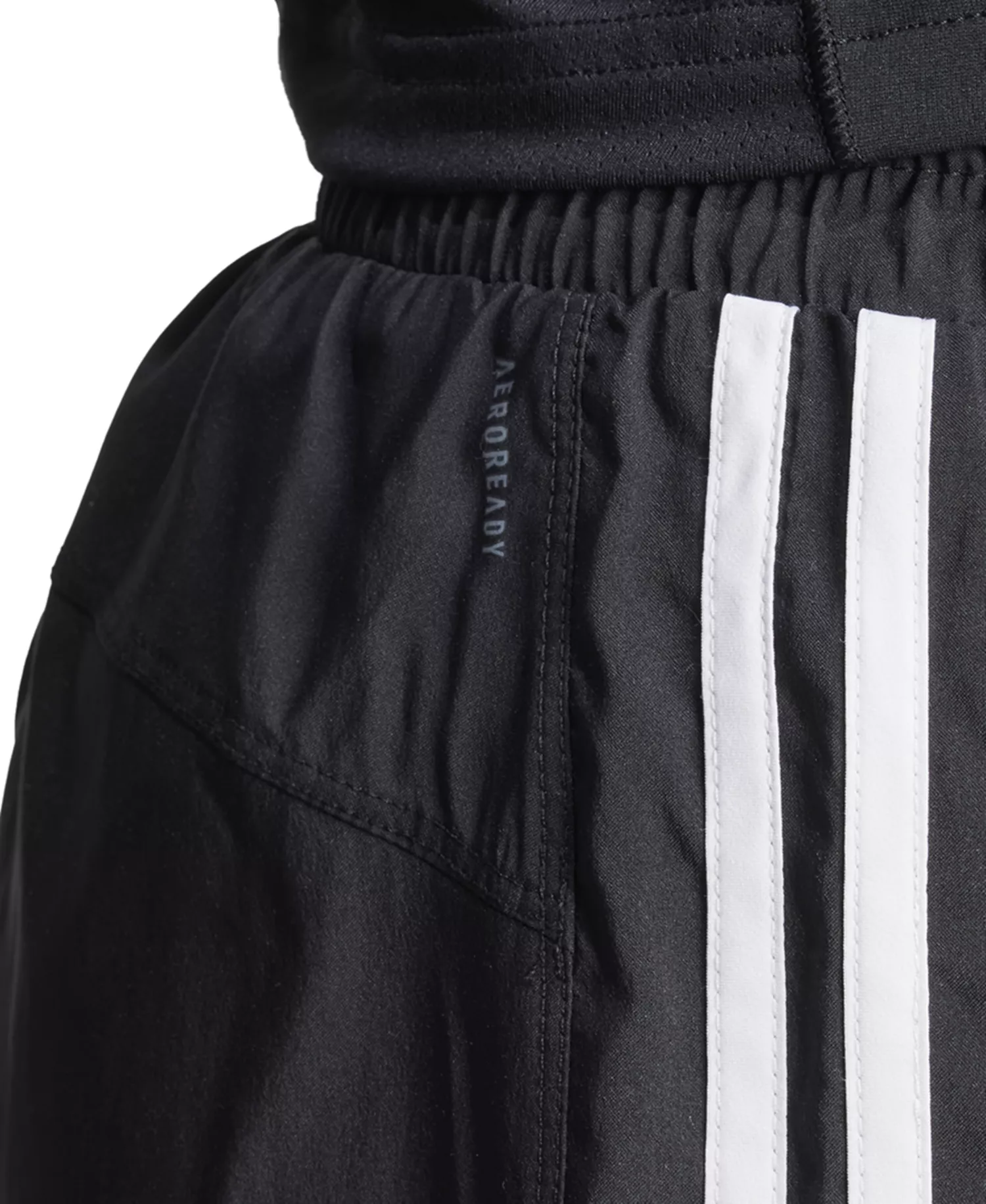 Women's Pacer Training 3-Stripes Woven High-Rise Shorts - Black/white - L