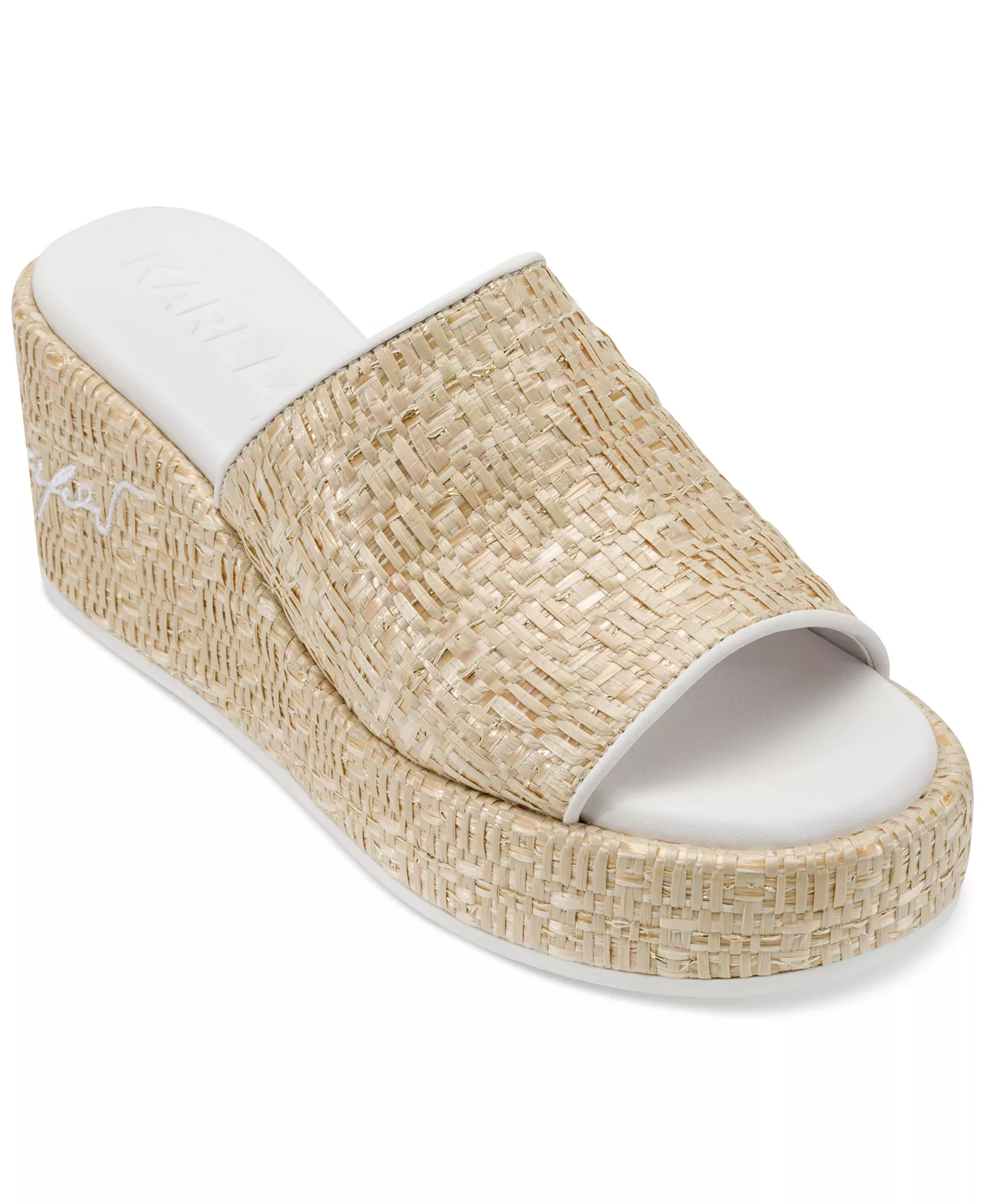 Women's Calvina Slide Wedge Sandals - Natural/ Bright White - 10M