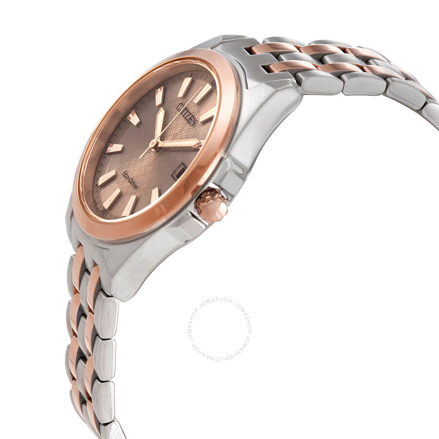 Citizen Eco-Drive Rose Dial Two-tone Ladies Watch