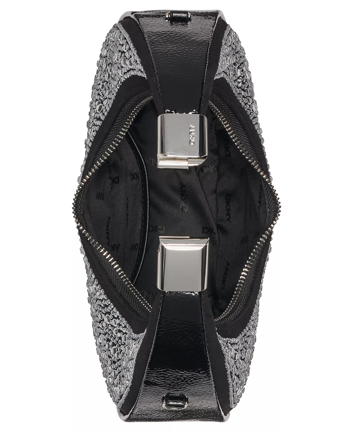 Margot Crescent Top Zip Small Crossbody Bag - Black/silver Studs - ONE SIZE