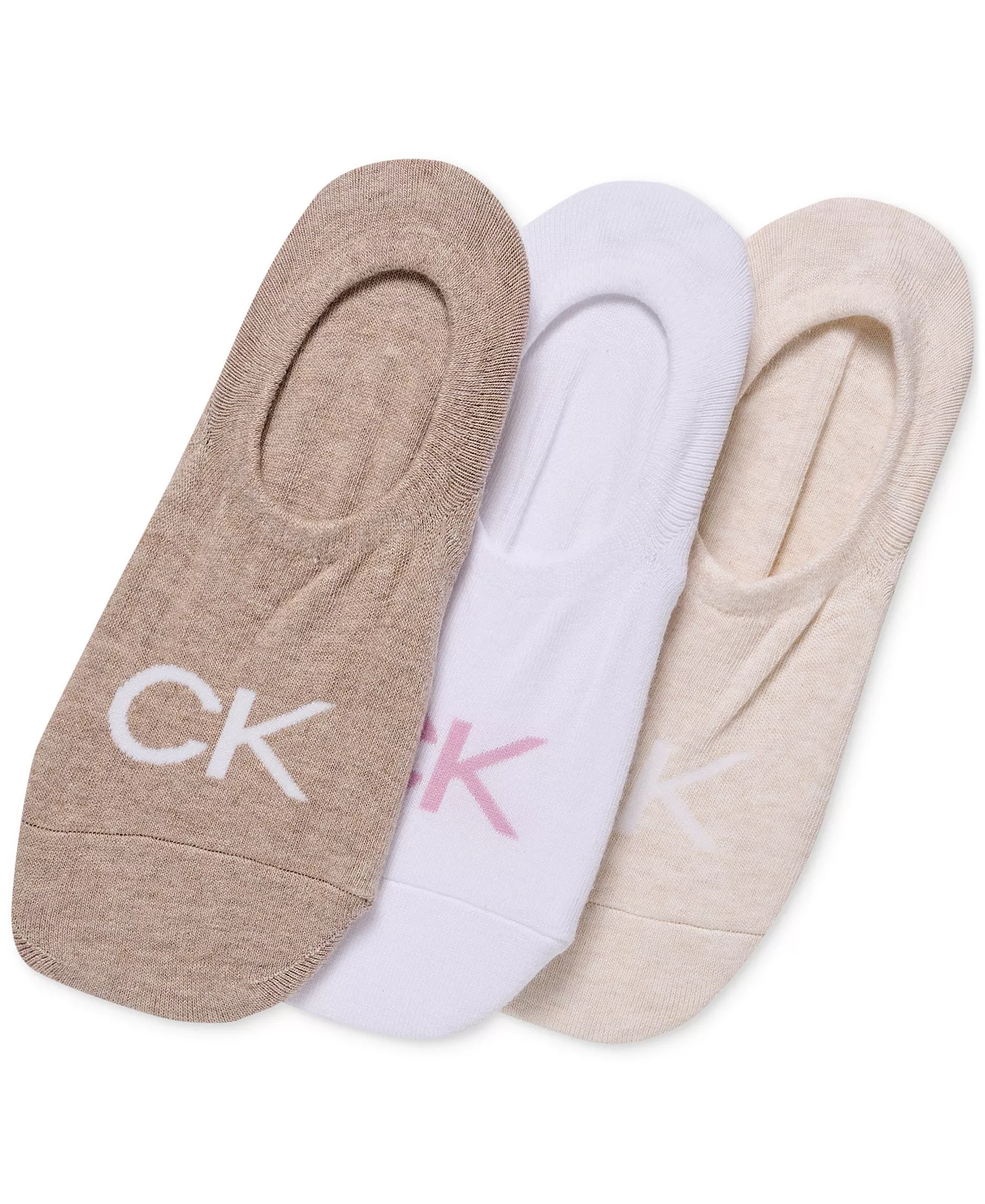 Women's 3-Pk. Logo Knit Liner Socks - Neutral Assorted - ONE SIZE