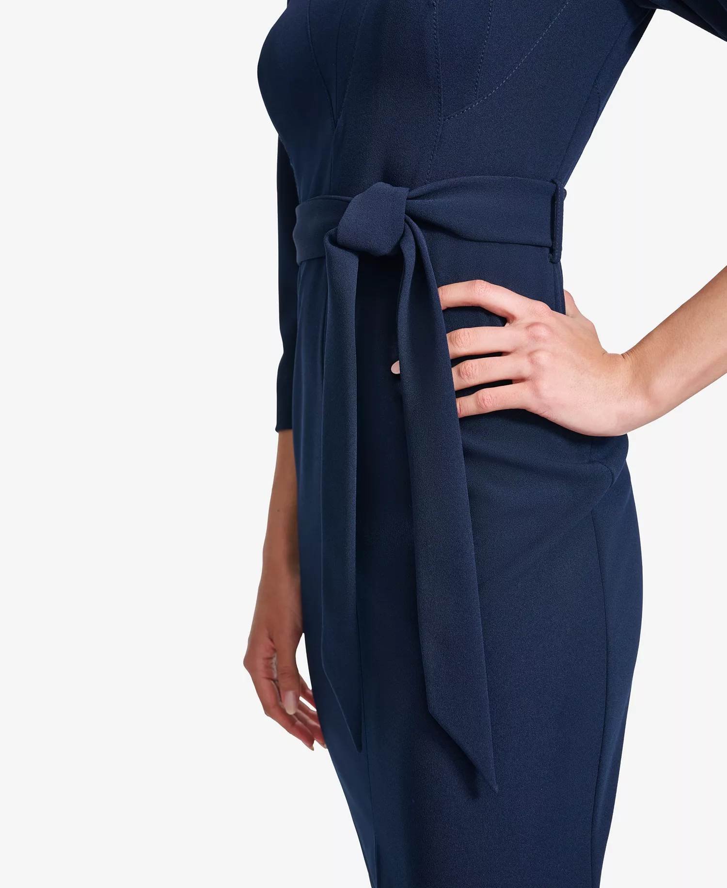 Women's 3/4-Sleeve Sheath Dress - Indigo - 6