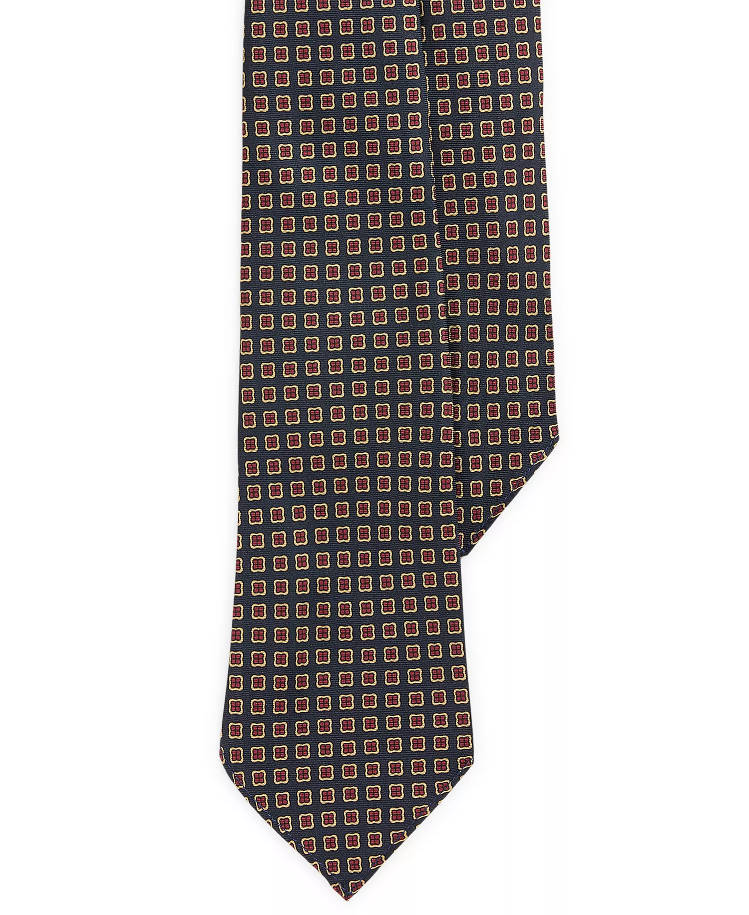 Men's Vintage-Inspired Neat Silk Tie - Navy - No Size