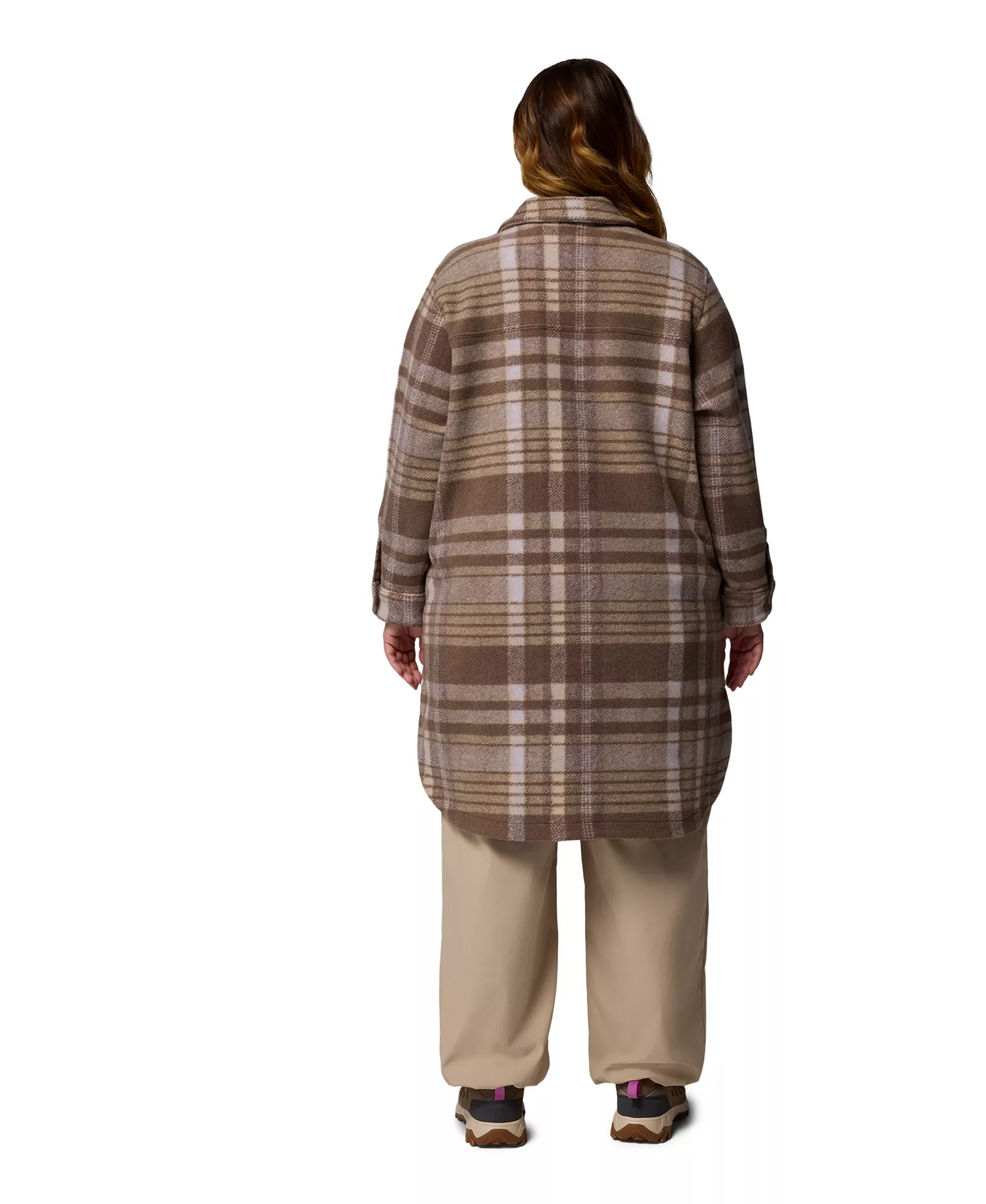 Plus Wildest Venture Long Fleece Coat - Iron Vagabond Plaid - 2X