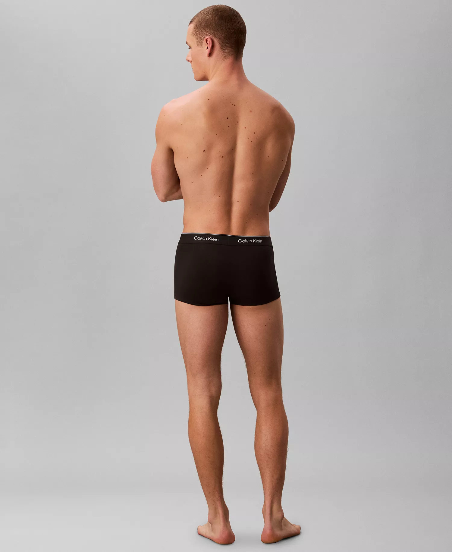 Men's Icon Low-Rise Trunks, Pack of 3 - Black/Red/Light gray - L