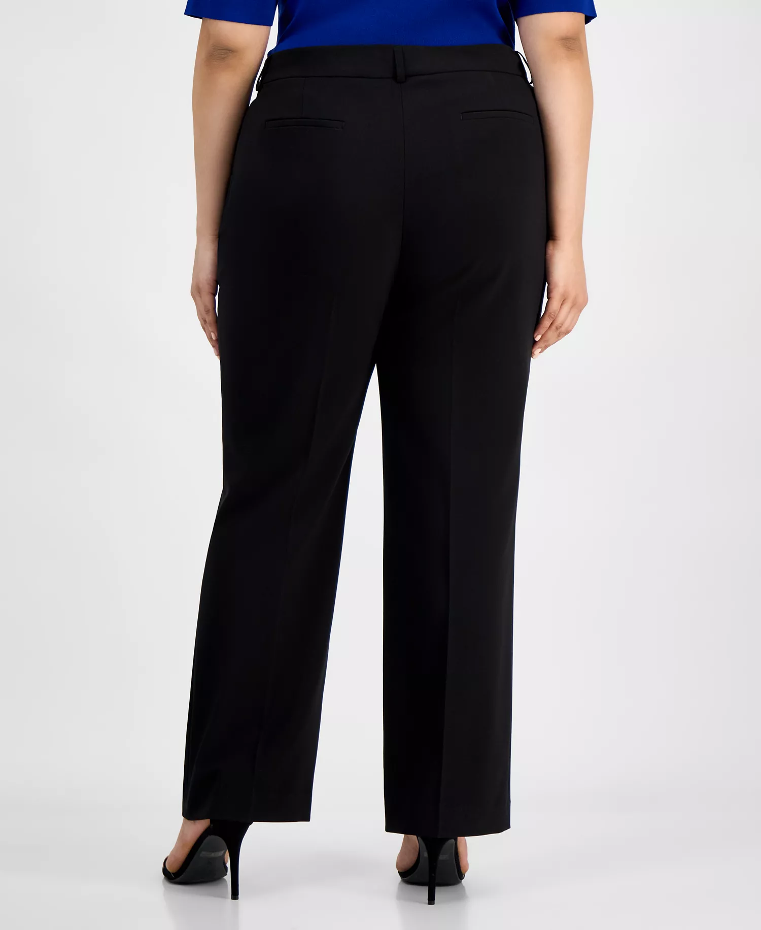 Plus Size Bird Eye Pants - Black - 14W
