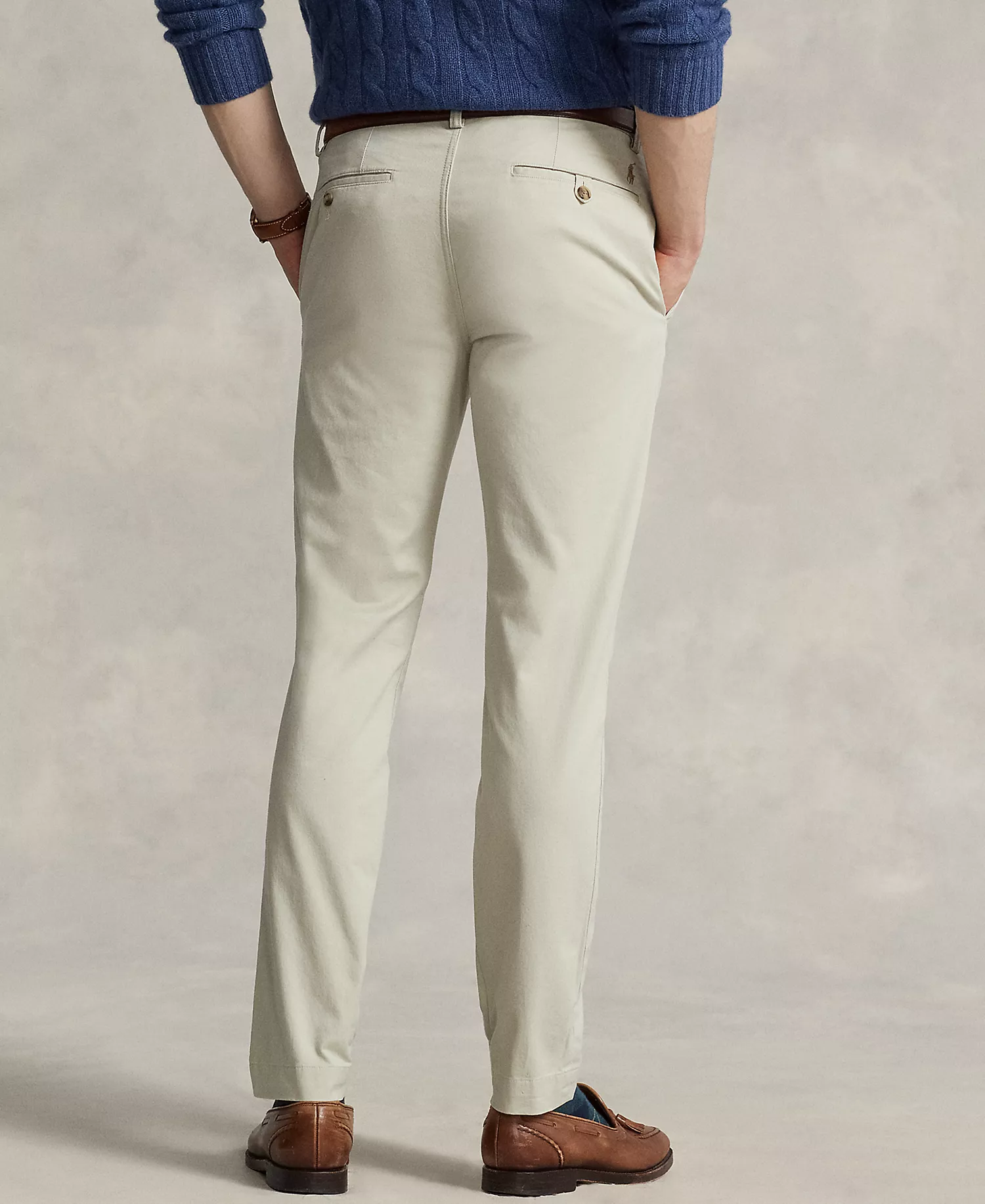Men's Slim-Fit Stretch Chino Pants - Classic Stone - 30 - 30