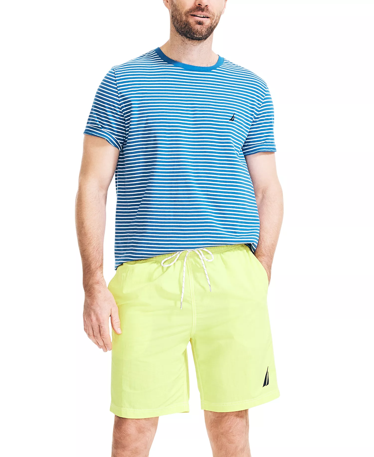 Men's Quick Dry Nylon  8" Swim Trunks - Blazing Yellow - 2XL