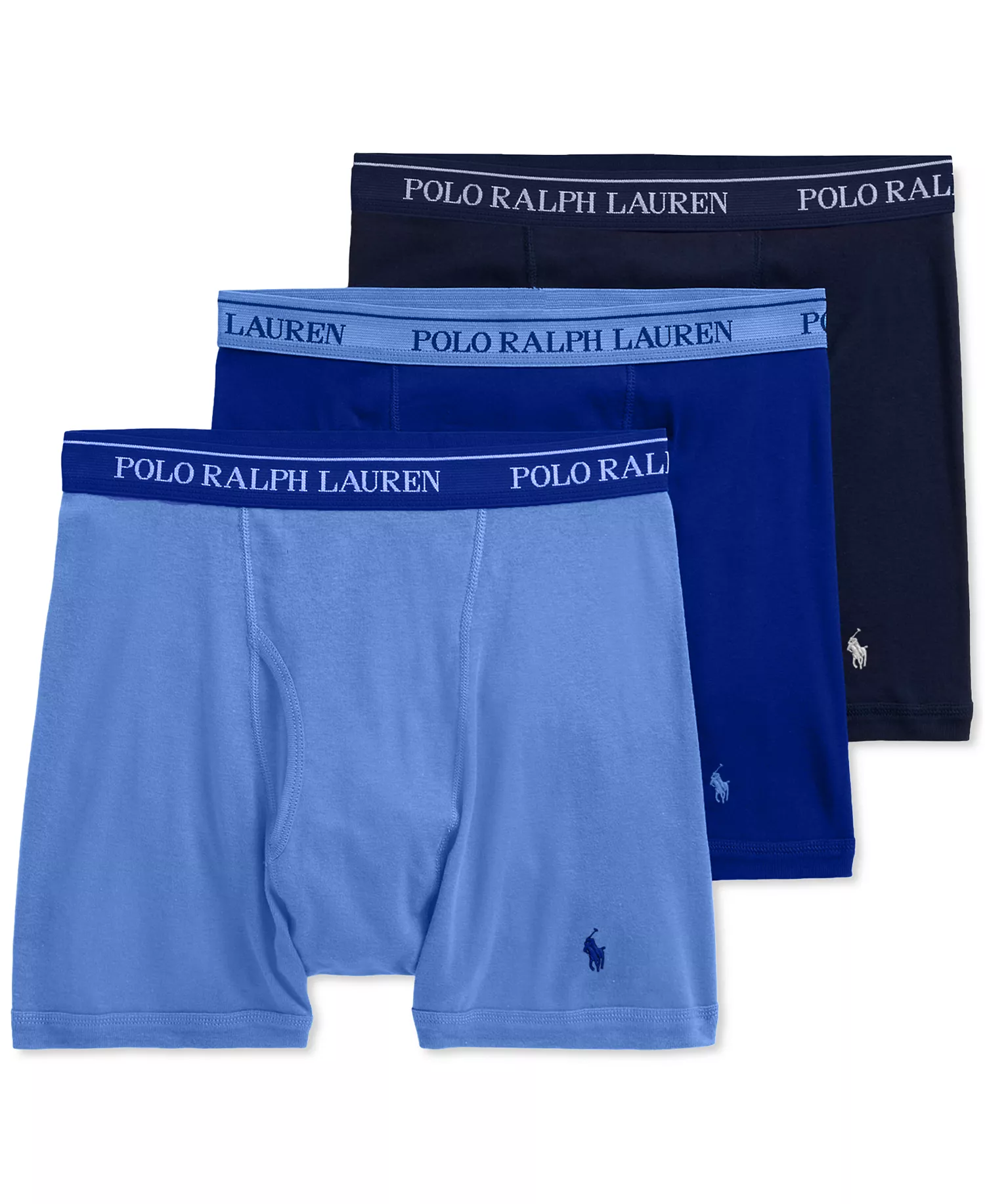 Men's Classic Undershirt 3-Pack & Classic Cotton Boxer Briefs 3-Pack  - Aerial Blue / Rugby Royal / Cruise Navy - L