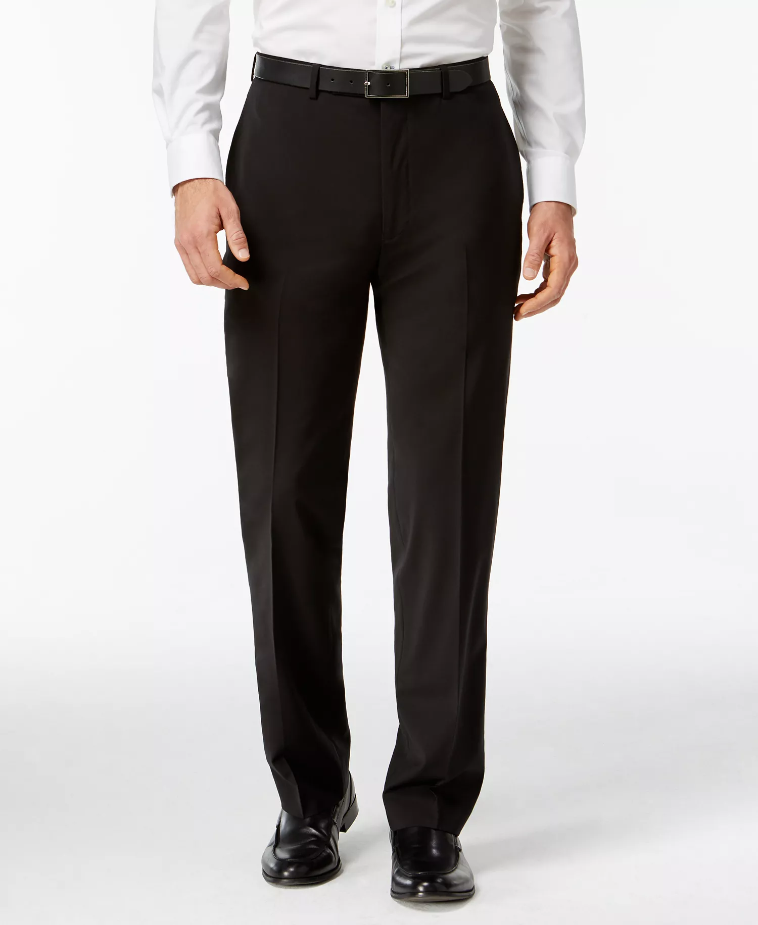 Men's Slim-Fit Wool Infinite Stretch Suit Pants- CLOSE OUT! - Black - 33 - 32