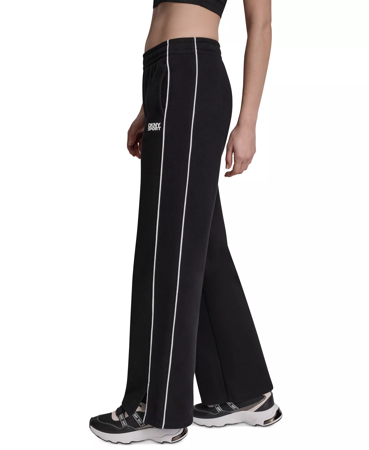 Women's HD Logo Piped Track Pants - Black/White - L