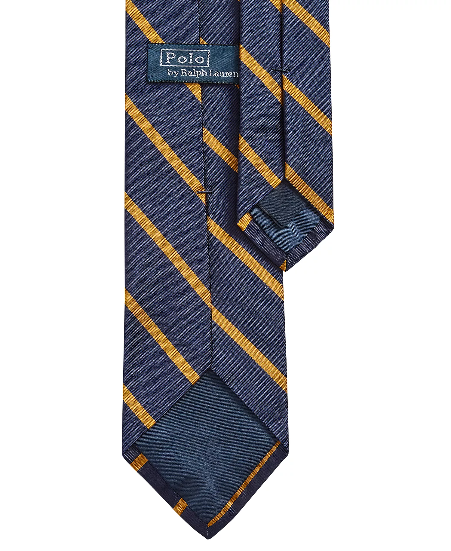 Men's Striped Silk Tie - Navy/gold - No Size