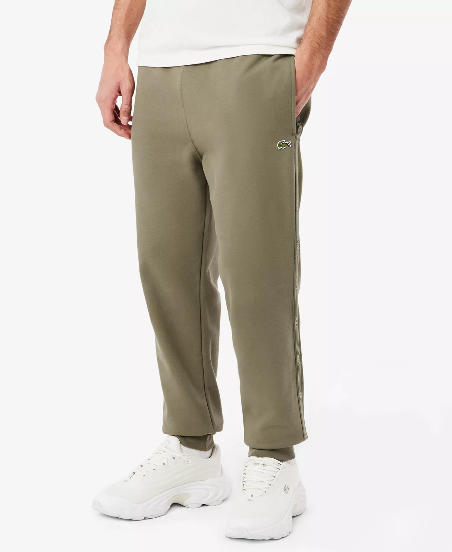 Men's Classic-Fit Logo Stripe Tracksuit Pants - Khaki - 2XL