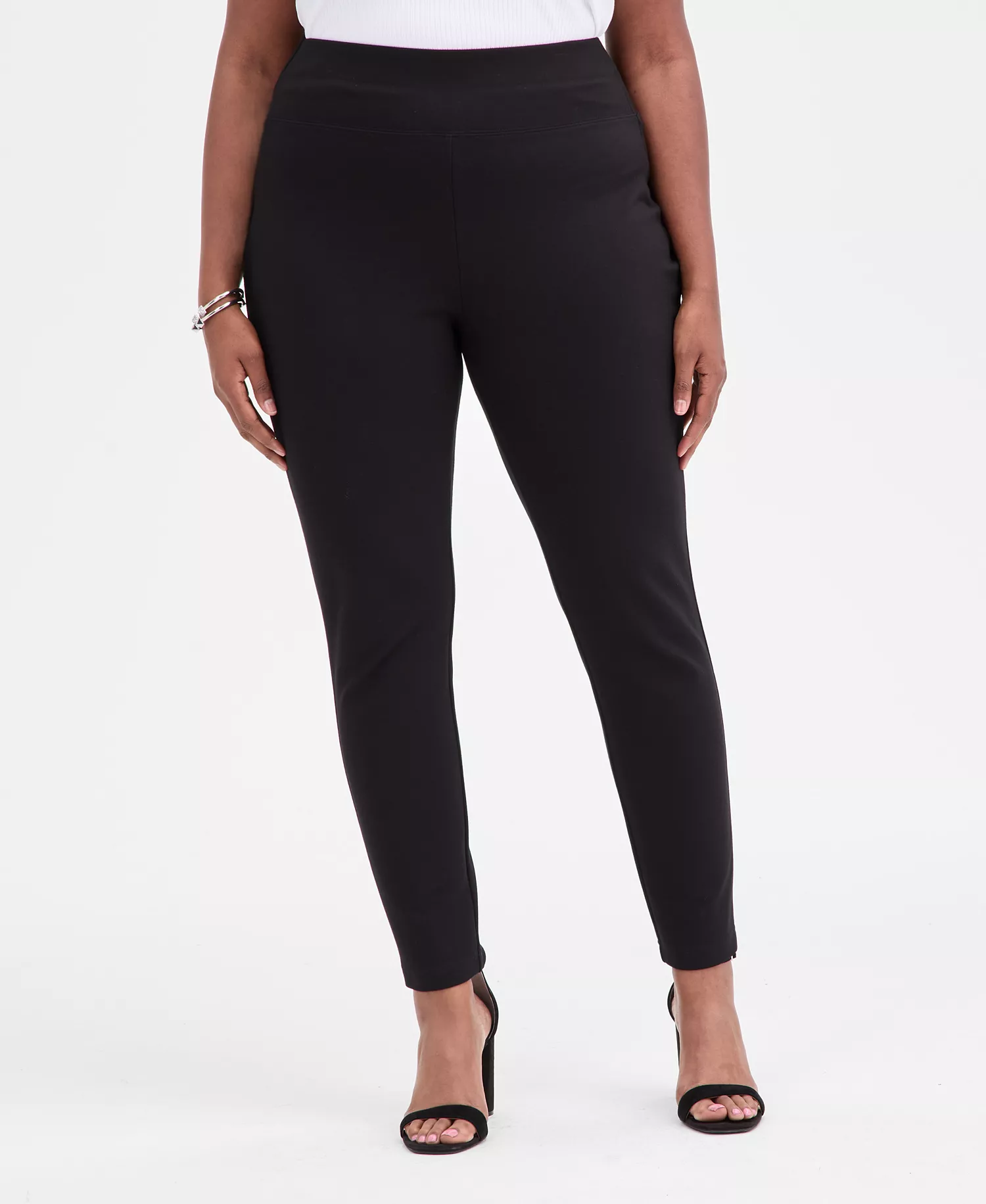 Plus Size High-Rise Leggings, Macy's Exclusive  - Deep Black - 0X