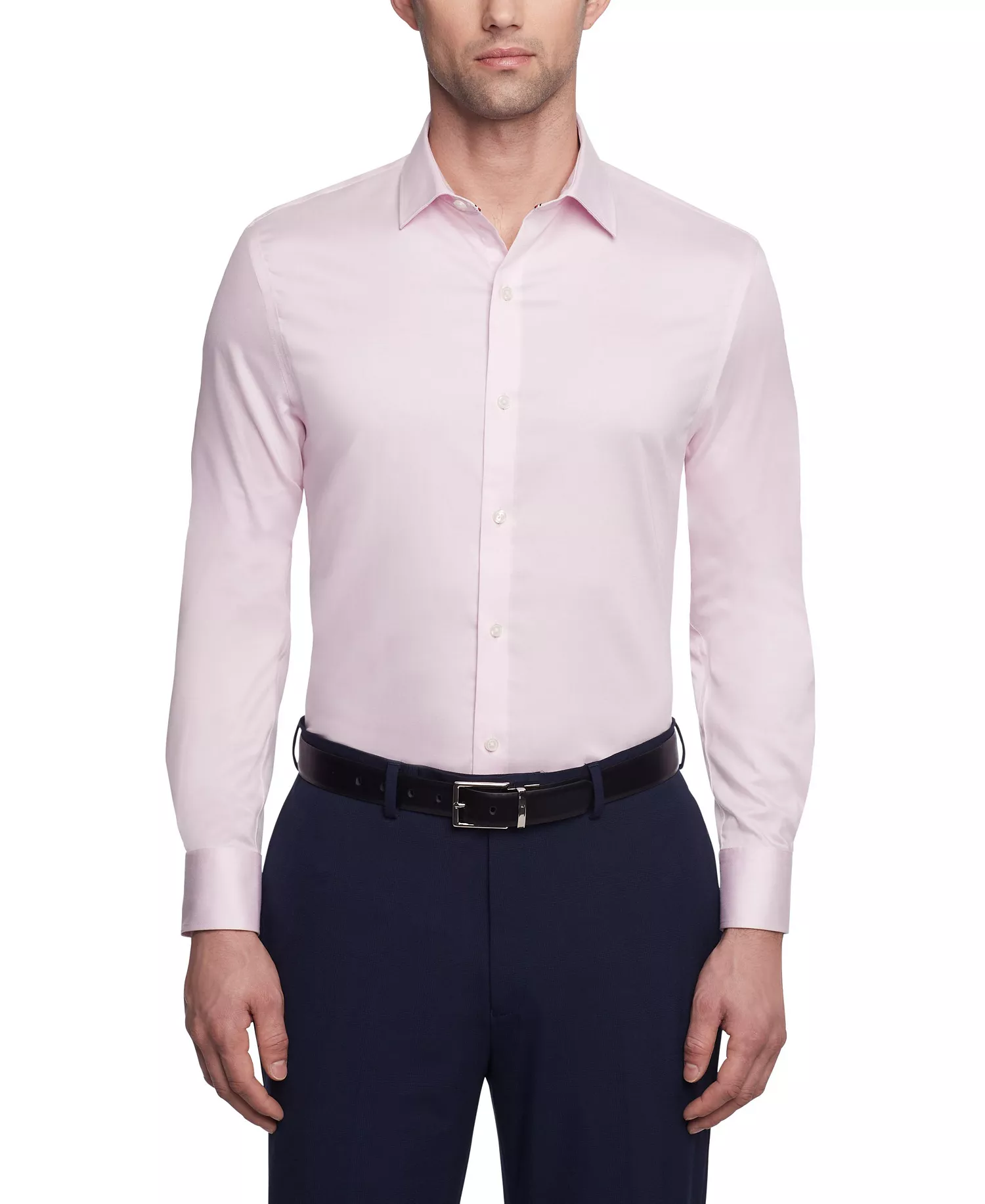 Men's Flex Wrinkle Free Stretch Twill Dress Shirt, Regular & Slim Fit - Classic Pink - 14.5 32/33