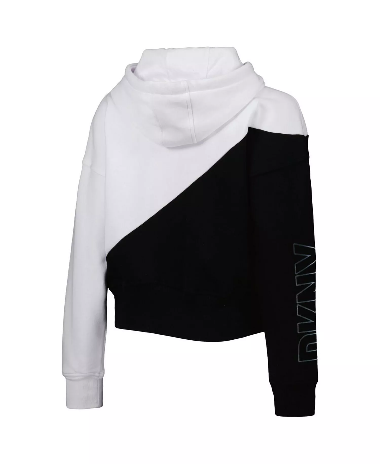 Women's White and Black New Orleans Saints Bobbi Color Blocked Pullover Hoodie - White, Black - 2XL