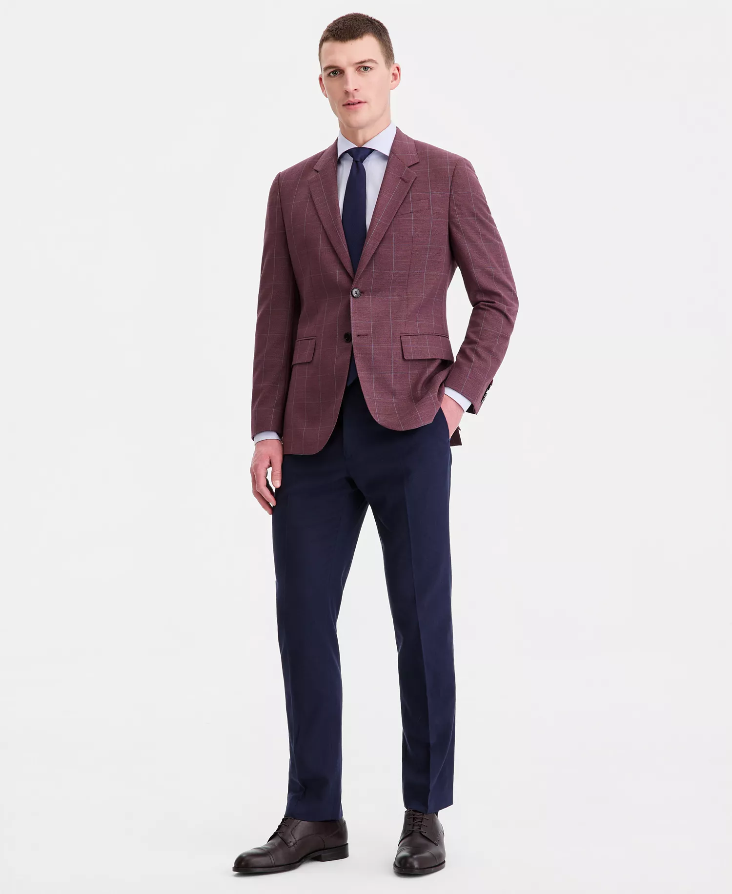 Men's Modern-Fit Blue Blazer - Blue - 36R