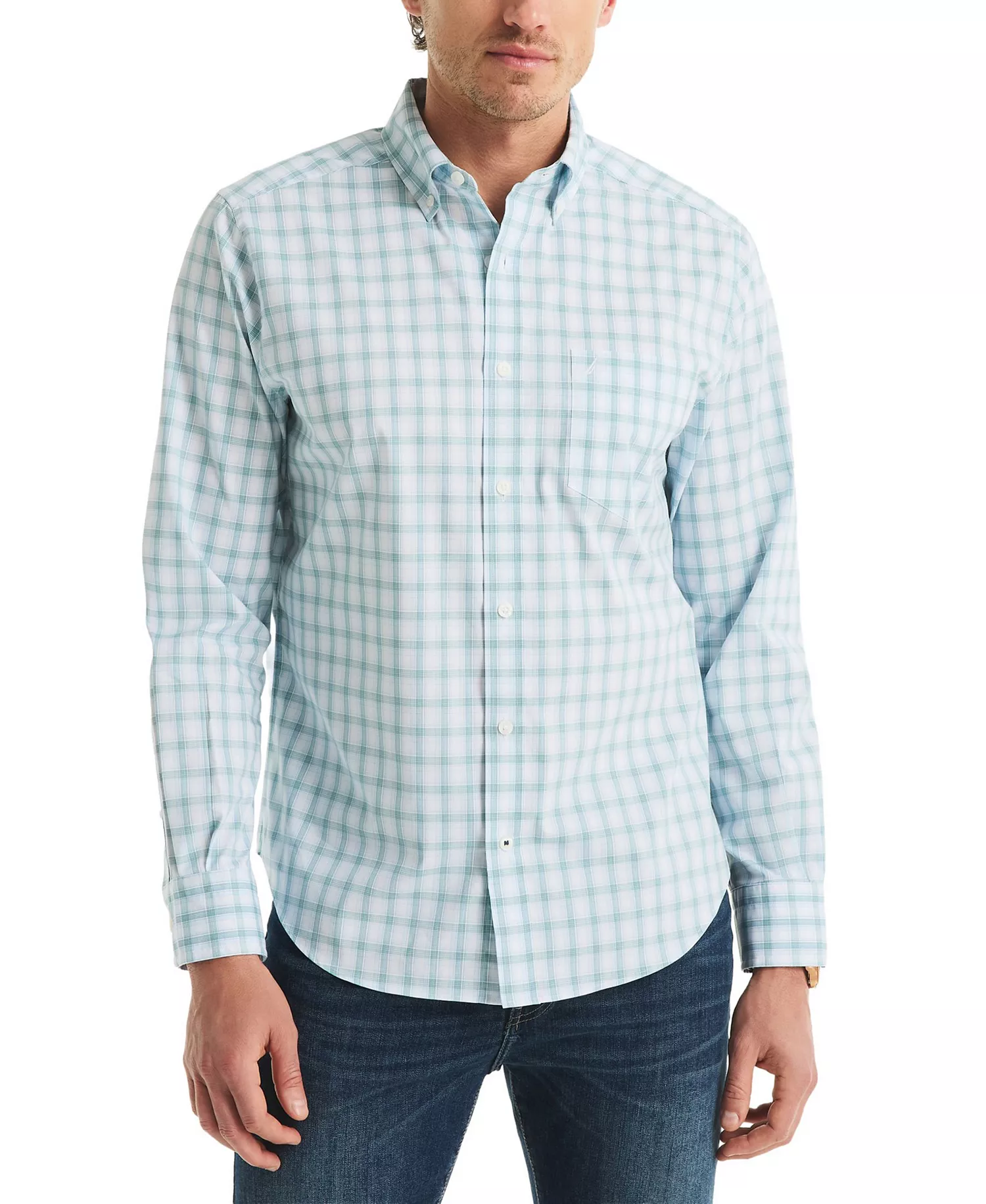 Men's Plaid Classic-Fit Shirt - Light Fern             - 2XL