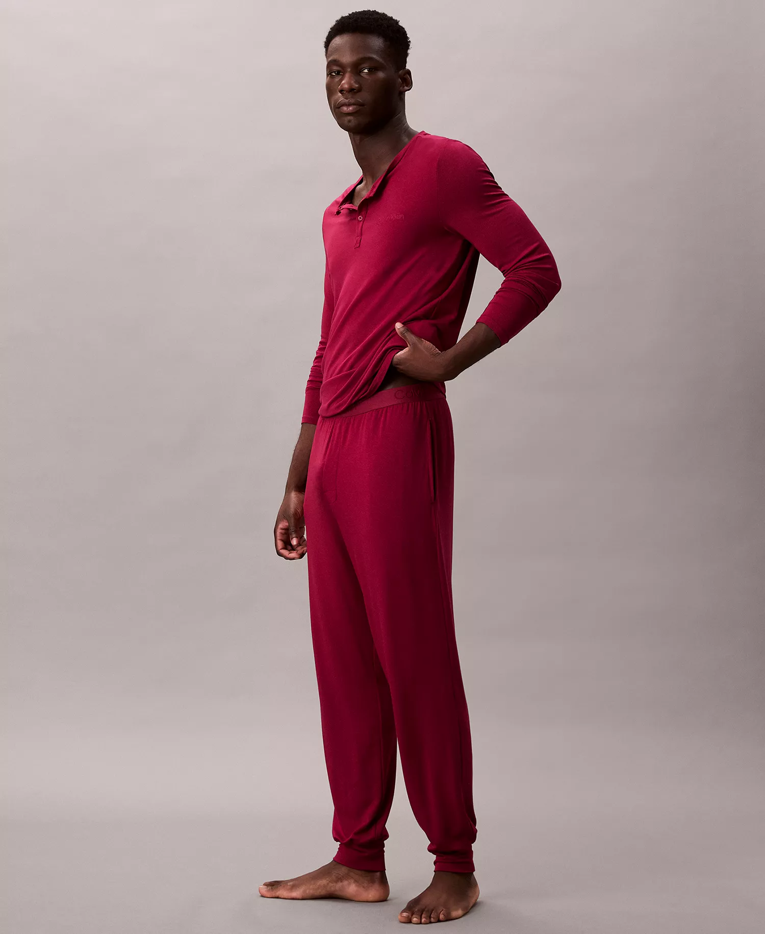 Men's UltraSoft Stretch Sleep Pants - Beet Red - L