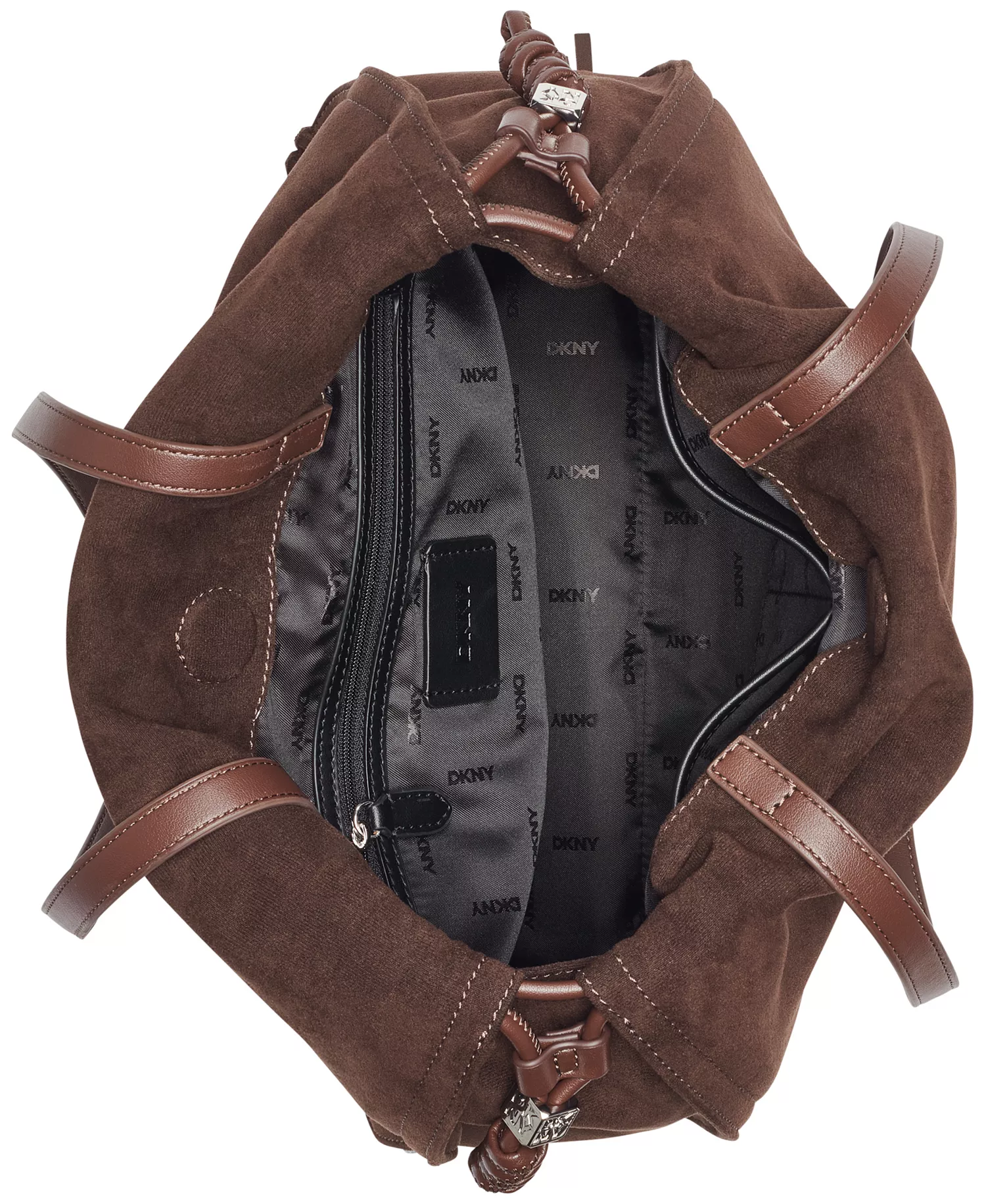 Halle Large Drawstring Tote Bag - Chocolate - NO SIZE