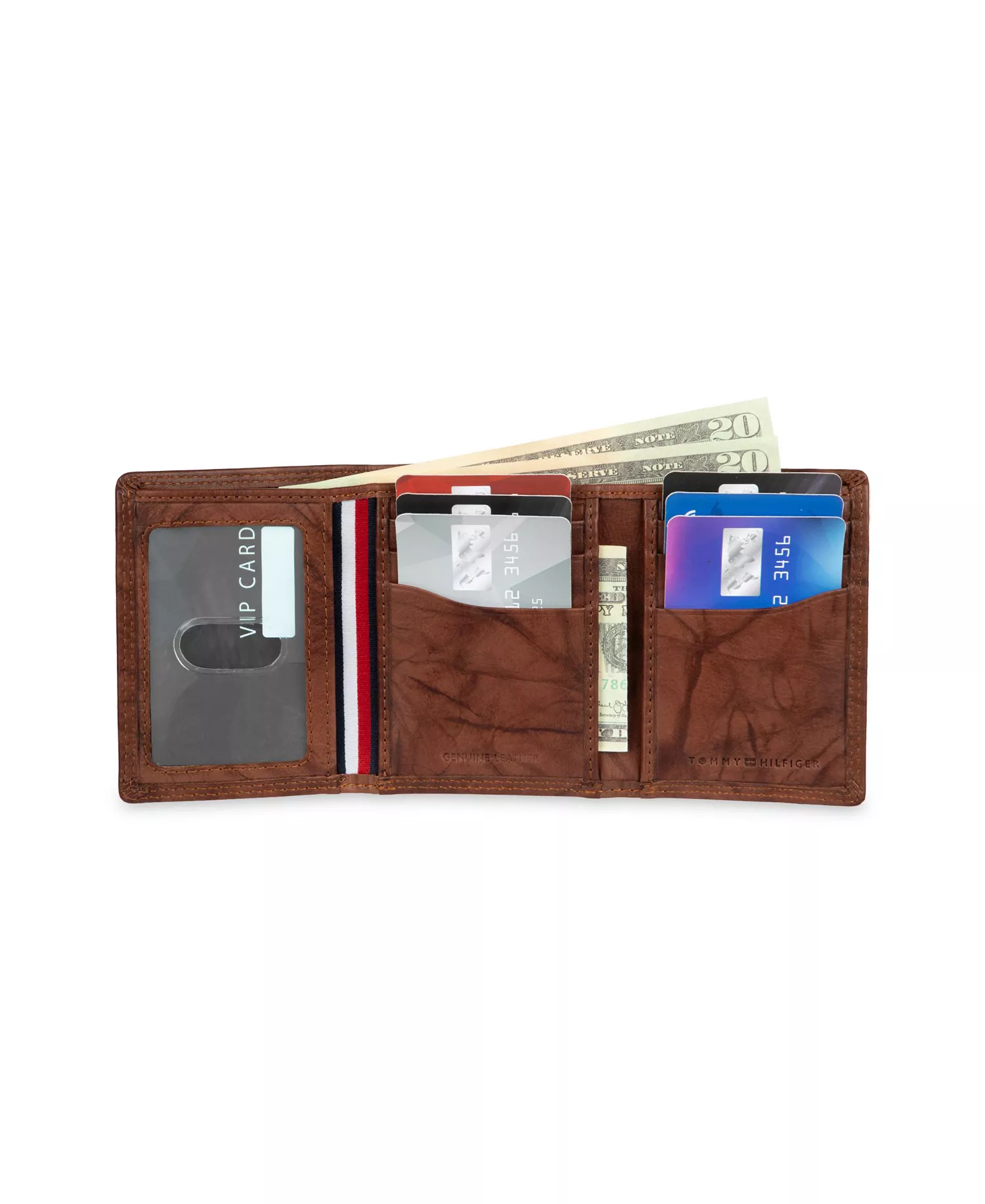 Men's Ribbon Striped Trifold Wallet