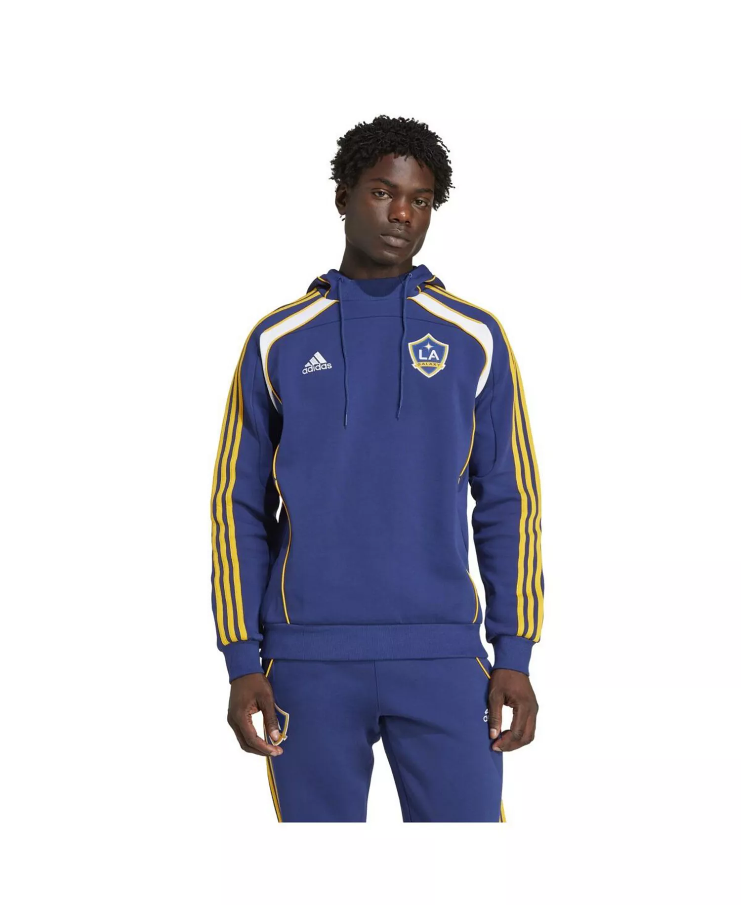 Men's Navy LA Galaxy 2025 Travel Pullover Hoodie - Navy - 2XL
