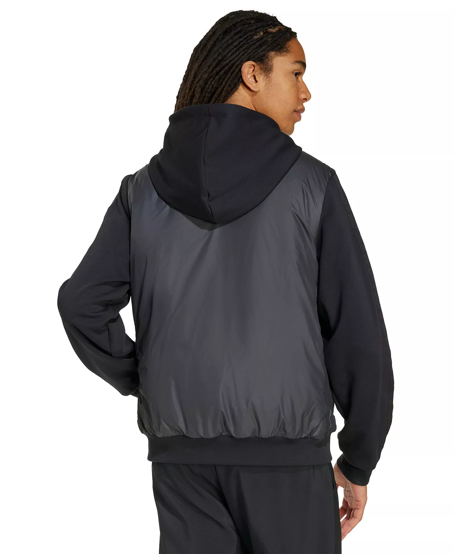 Men's Essentials 3-Stripes Insulated Sportswear Hooded Jacket - Black - 2XL