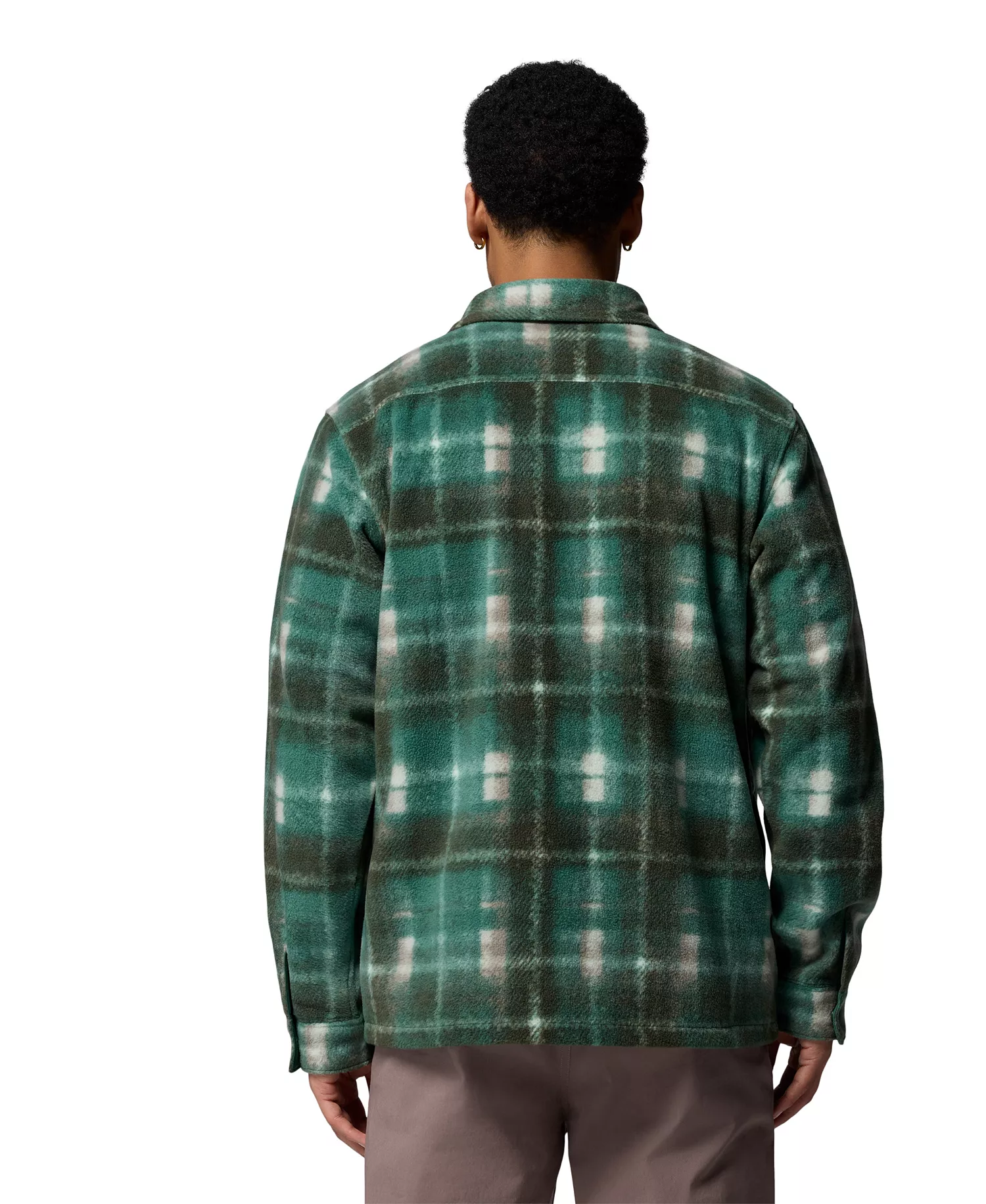 Men's Steens Mountain II Plaid Fleece Shirt Jacket - Everblue omblur - L