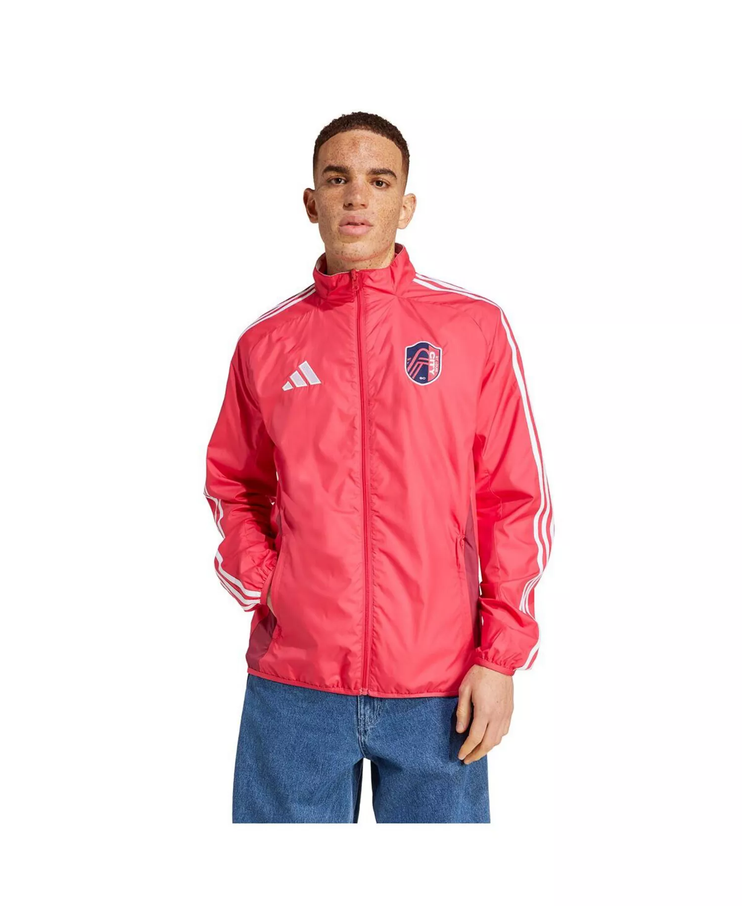 Men's Red/White St. Louis City SC 2025 Anthem Reversible Full-Zip Jacket - Red, White - 2XL
