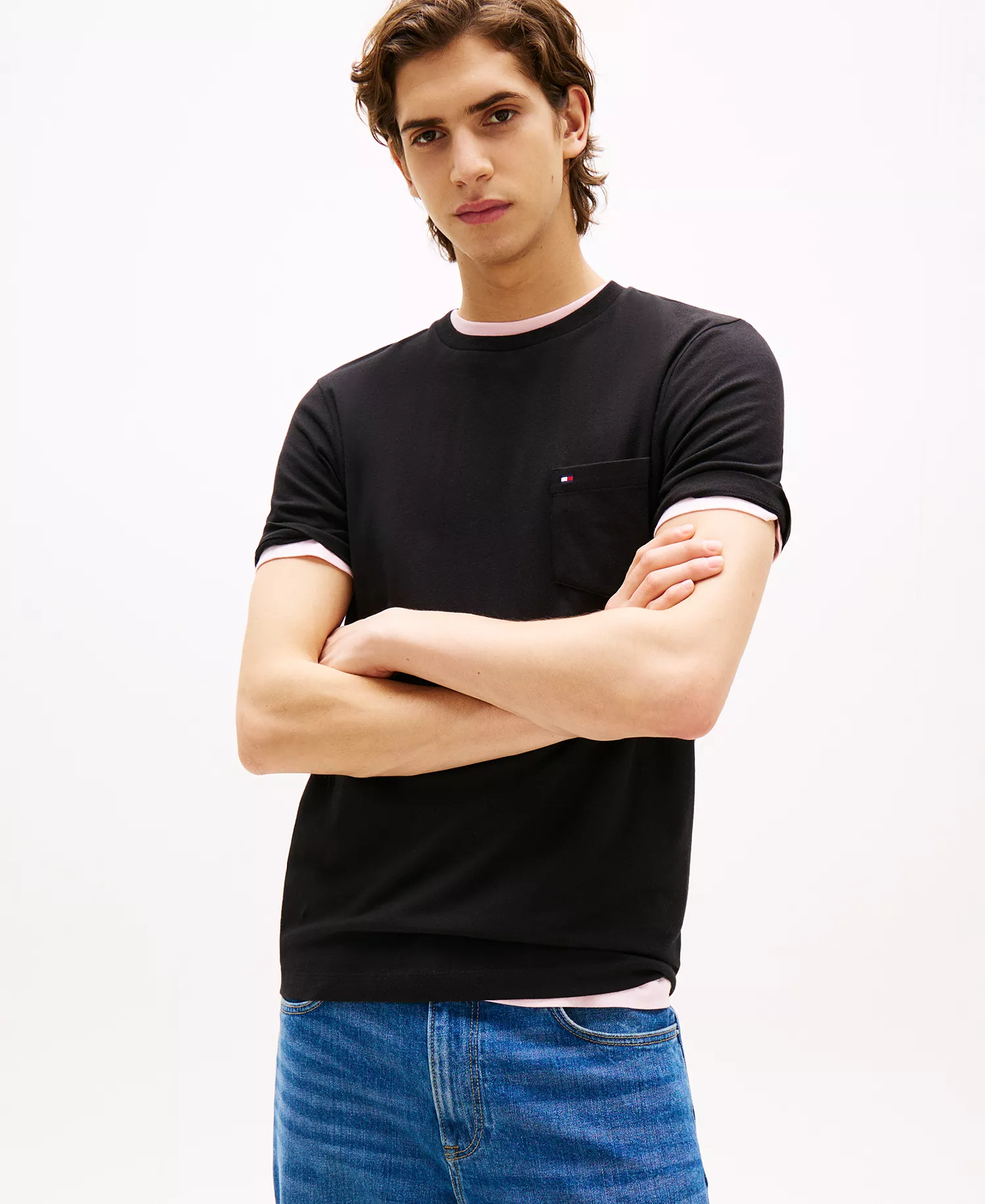 Men's Essential Solid Pocket T-Shirt - Black - S