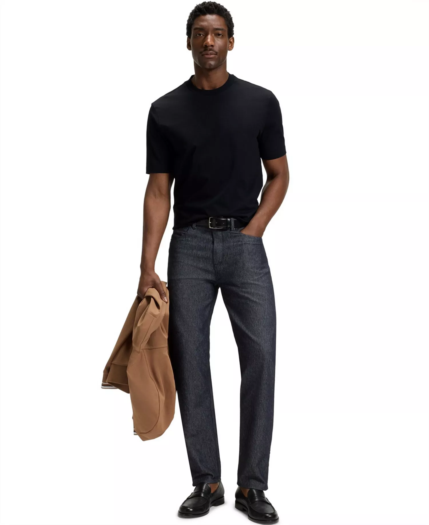 Men's Regular-Fit Cotton-Jersey T-Shirt - Black - 2XL