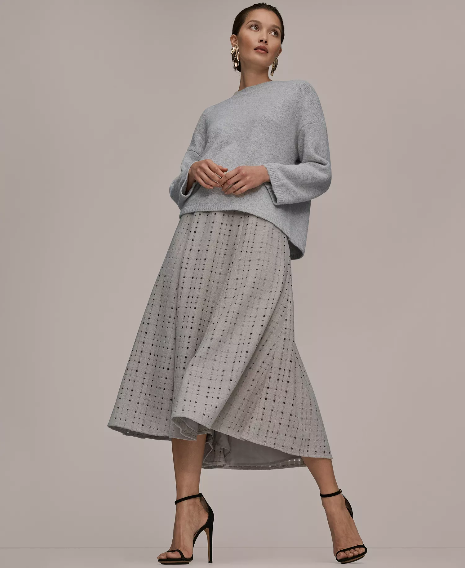 Women's Crewneck Oversized Sweater - Vapor - L