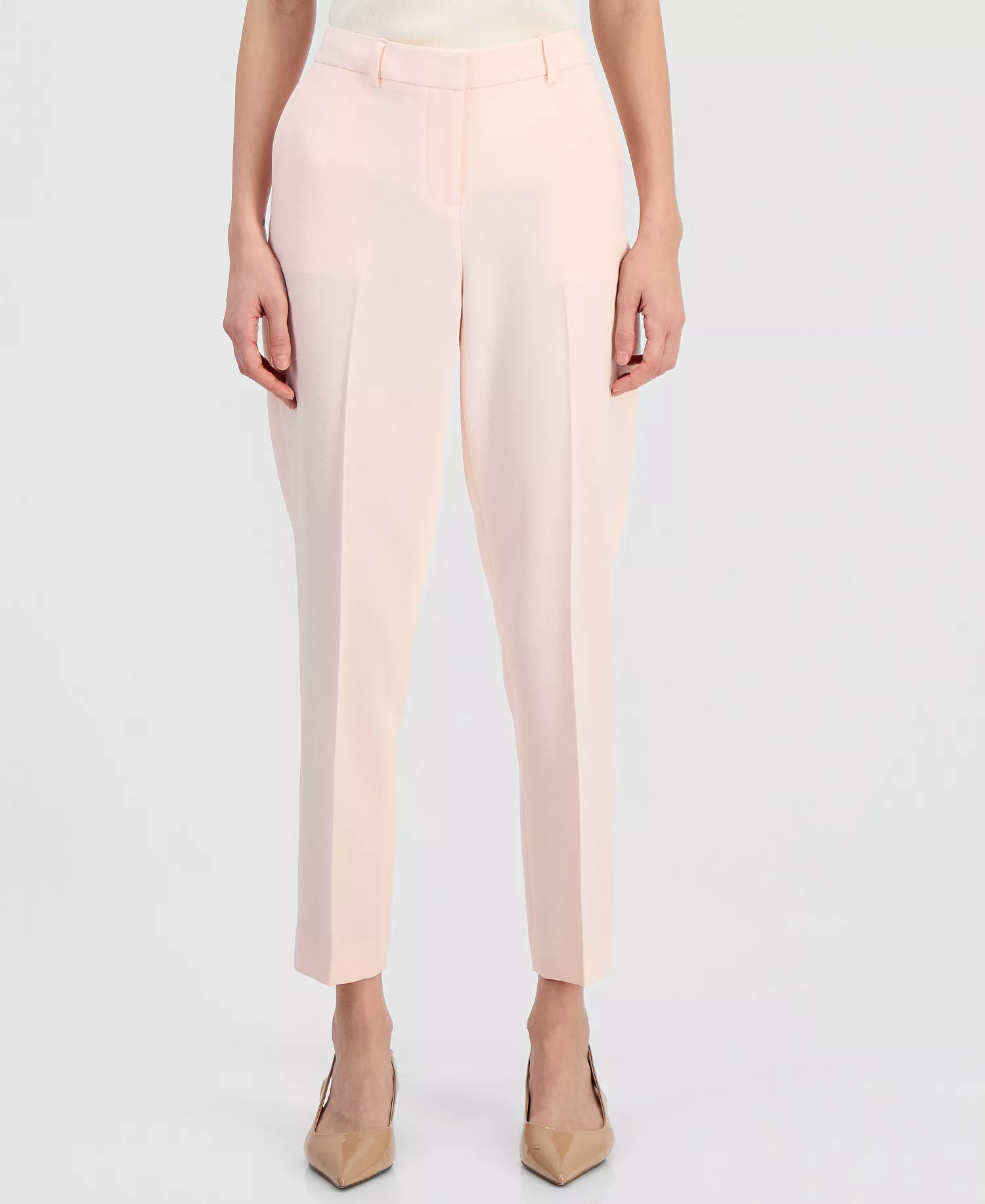 Women's Mid-Rise Straight-Leg Ankle Pants - Tea Rose - 10