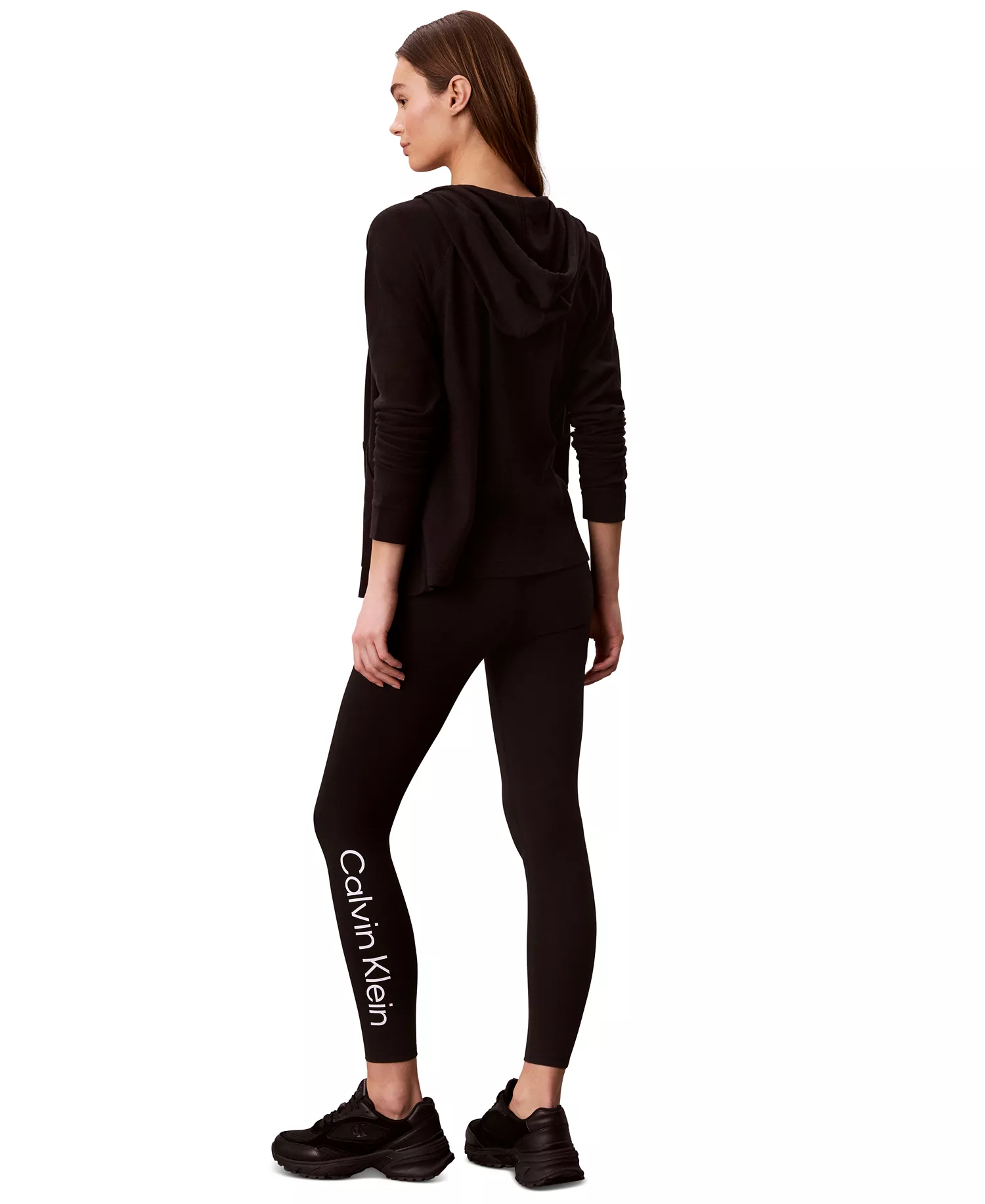 Women's High-Rise Cotton Logo Leggings - Black - 2XL