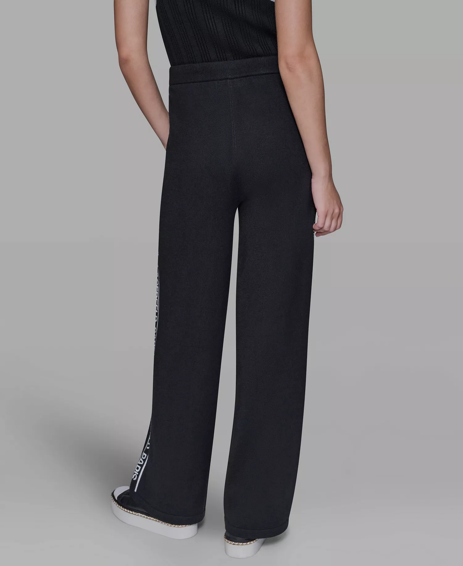 Women's Logo Detail Pants - Black - L